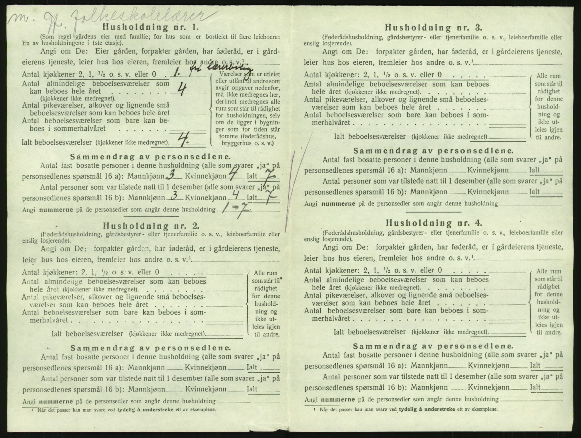 SAKO, 1920 census for Hedrum, 1920, p. 1666