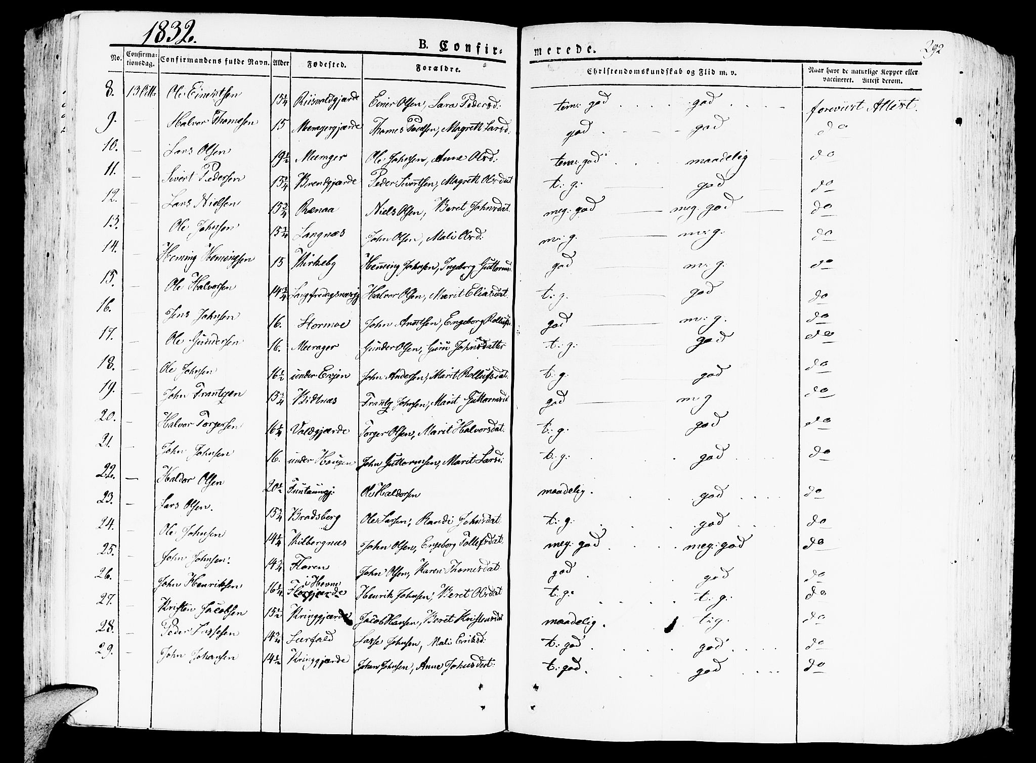 Ministerialprotokoller, klokkerbøker og fødselsregistre - Nord-Trøndelag, AV/SAT-A-1458/709/L0070: Parish register (official) no. 709A10, 1820-1832, p. 292