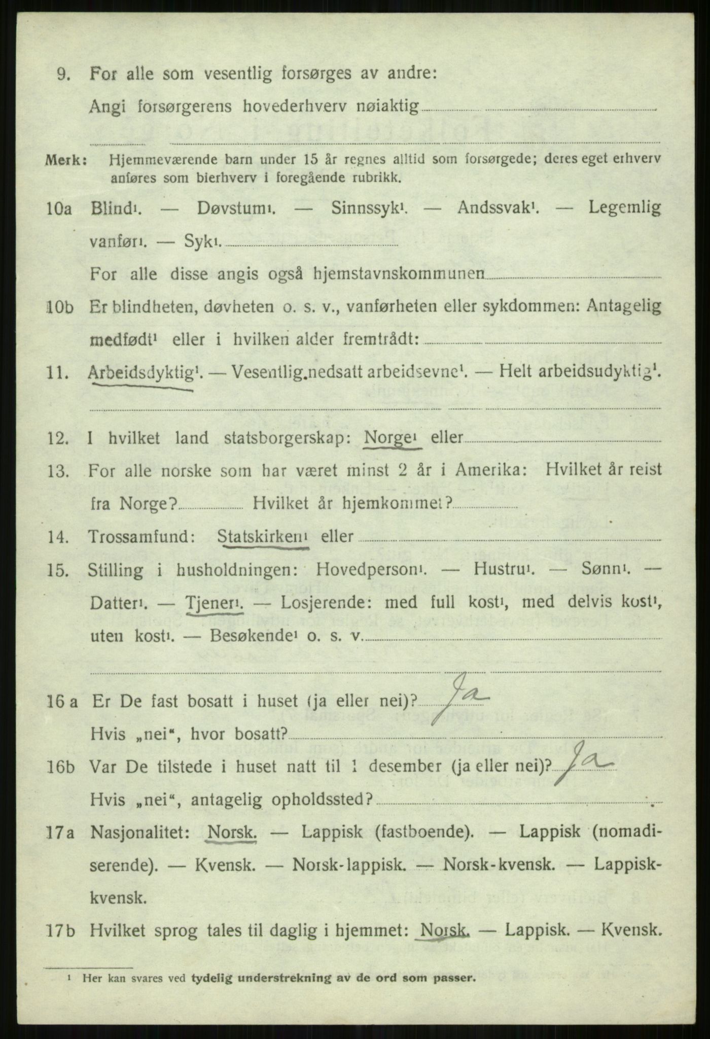 SATØ, 1920 census for Skjervøy, 1920, p. 5116