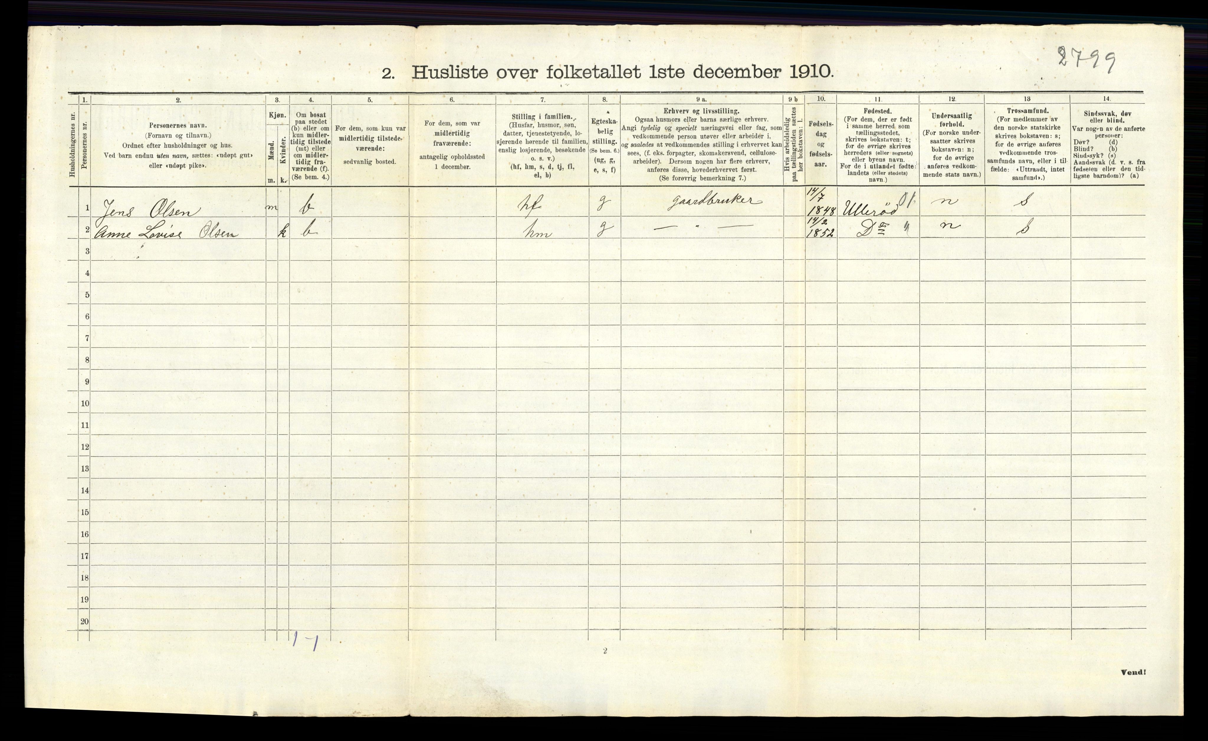 RA, 1910 census for Onsøy, 1910, p. 1916