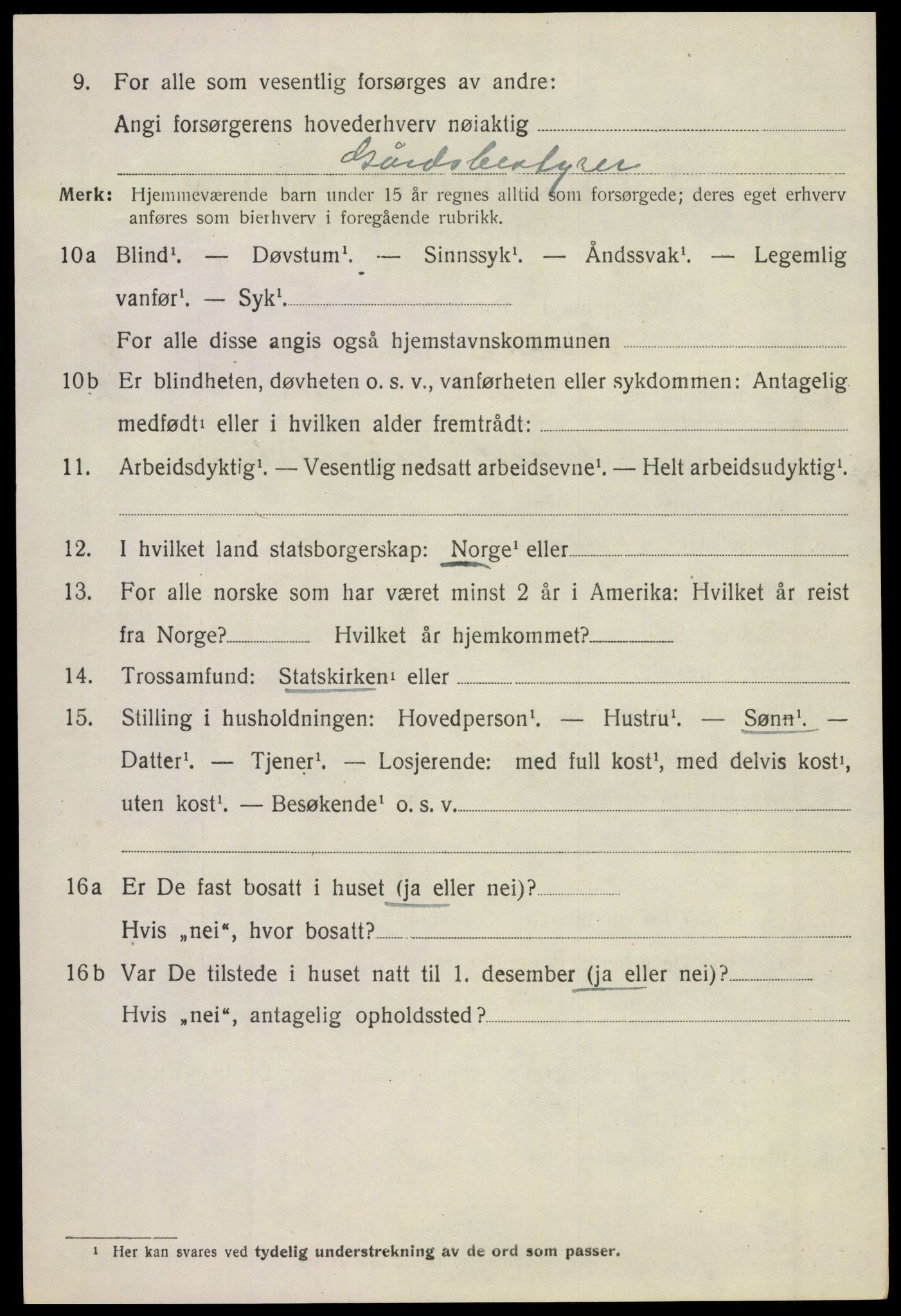SAKO, 1920 census for Stokke, 1920, p. 9317