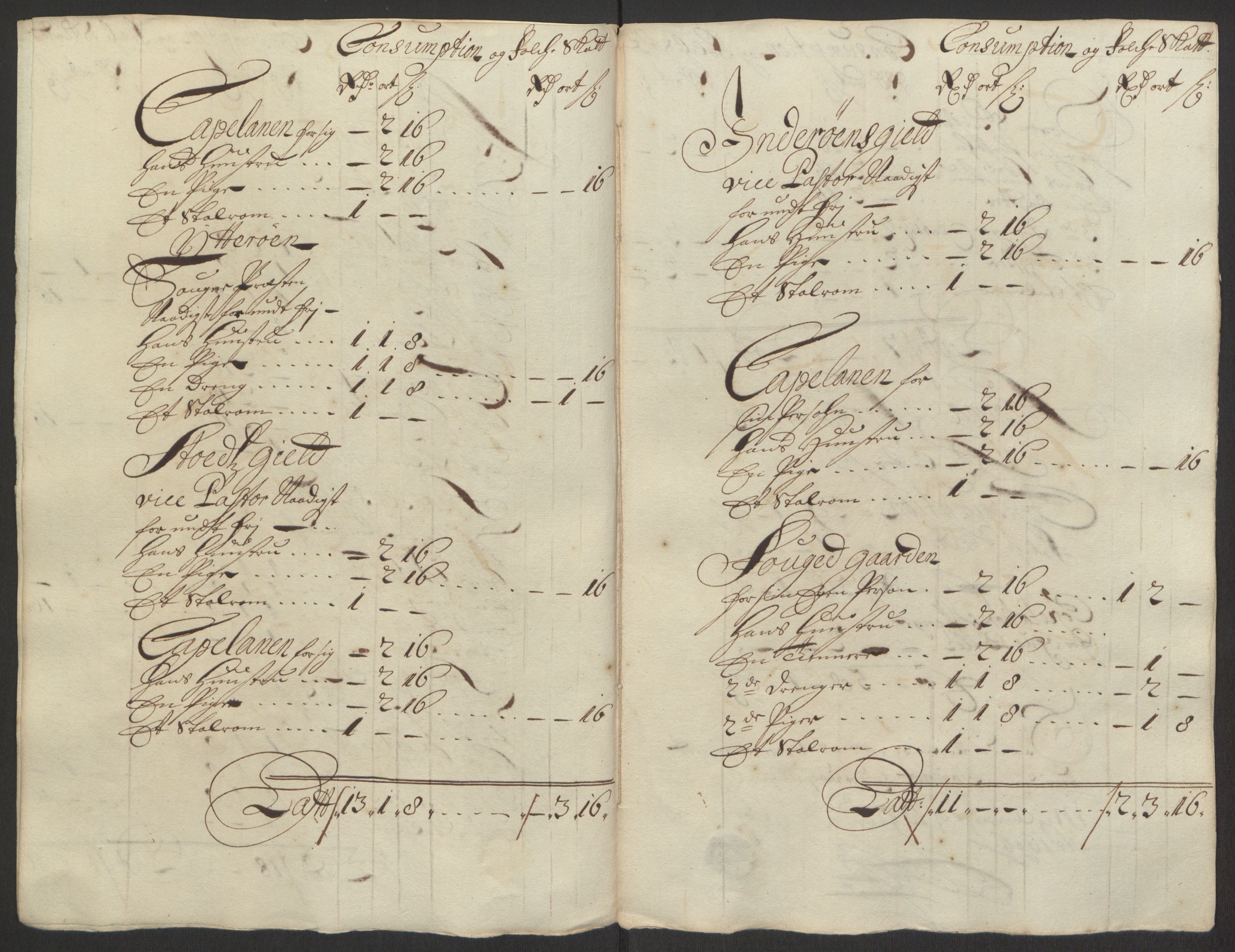 Rentekammeret inntil 1814, Reviderte regnskaper, Fogderegnskap, RA/EA-4092/R63/L4309: Fogderegnskap Inderøy, 1695-1697, p. 34