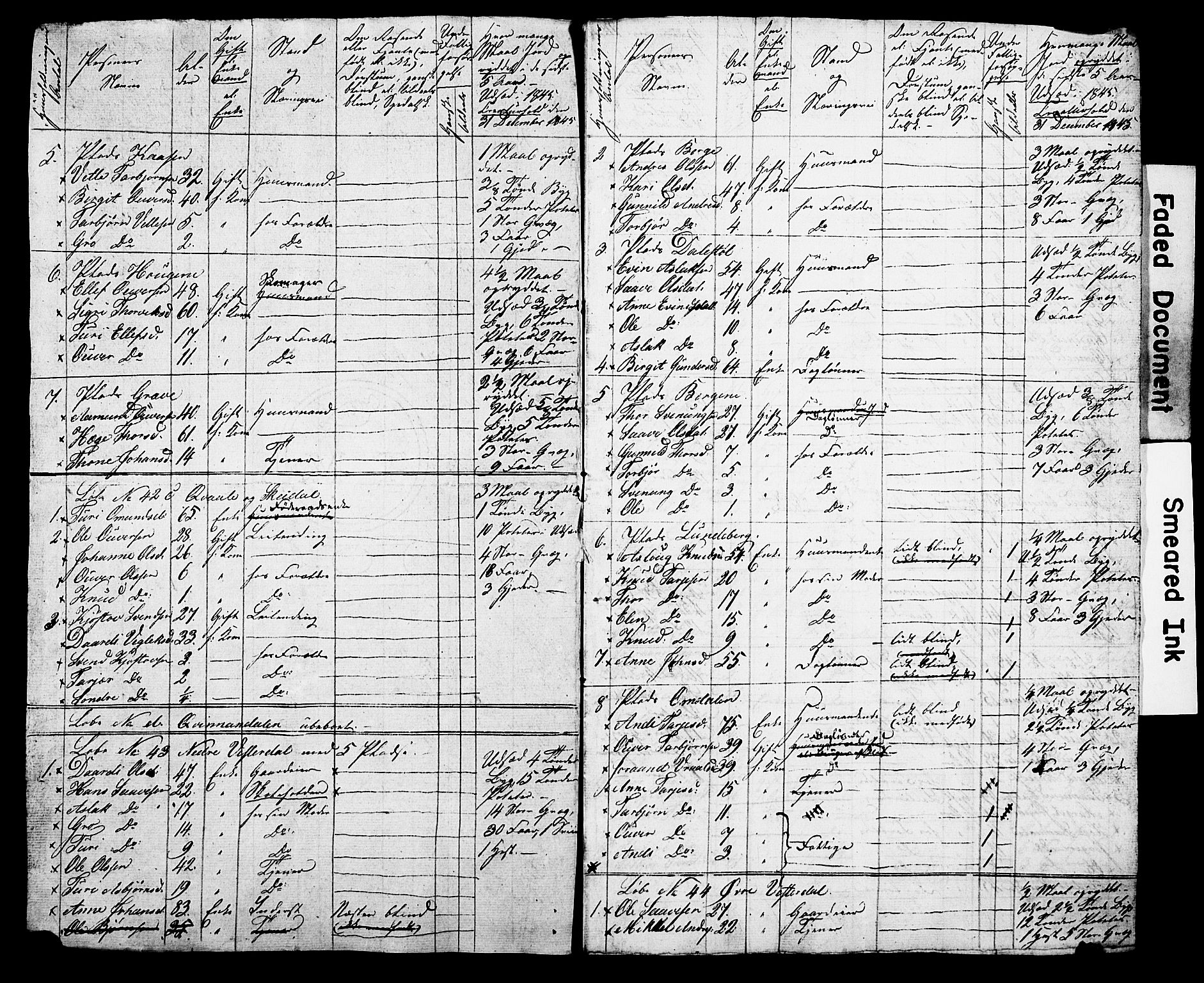 , Census 1845 for Kviteseid, 1845, p. 25