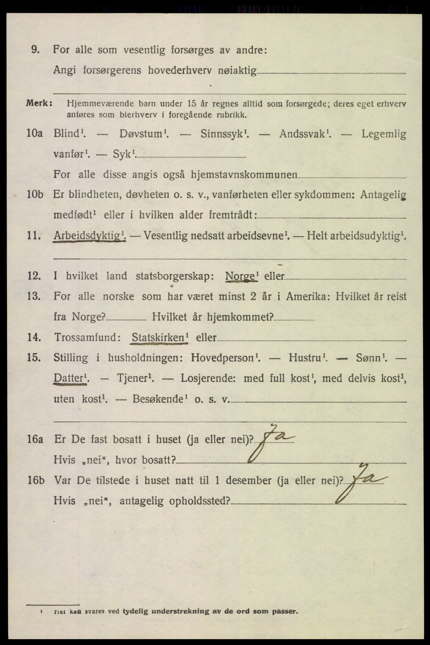 SAK, 1920 census for Gjerstad, 1920, p. 2714