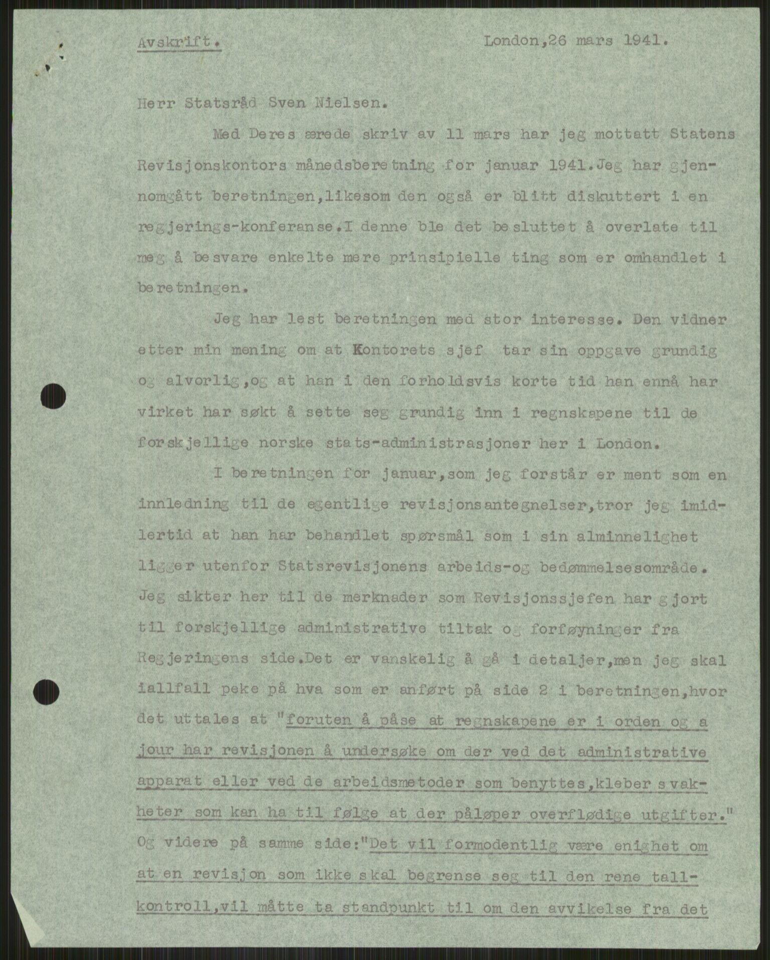 Lie, Trygve, AV/RA-PA-1407/D/L0005: Blandet korrespondanse., 1941-1945, p. 569