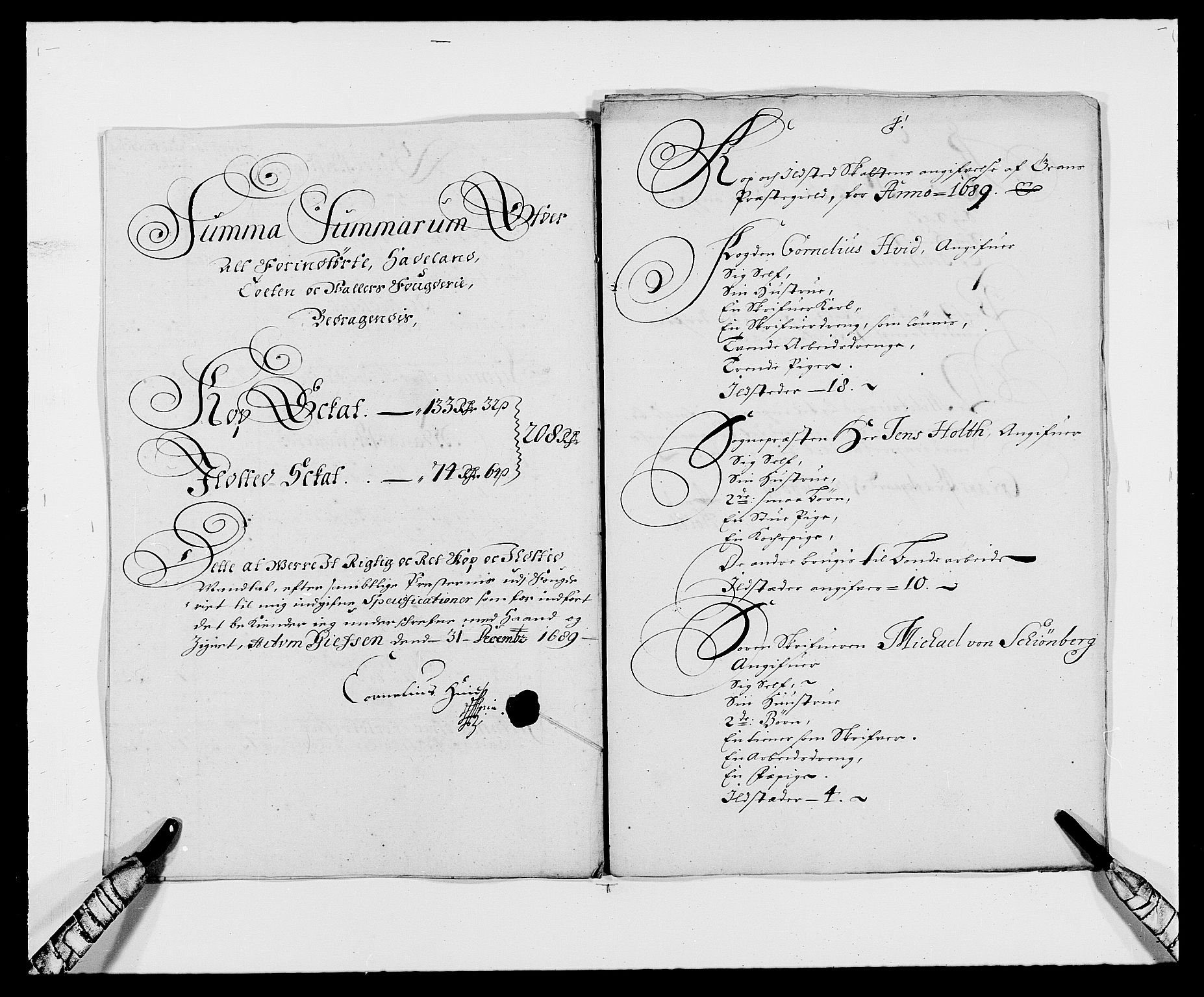 Rentekammeret inntil 1814, Reviderte regnskaper, Fogderegnskap, AV/RA-EA-4092/R18/L1288: Fogderegnskap Hadeland, Toten og Valdres, 1689, p. 211