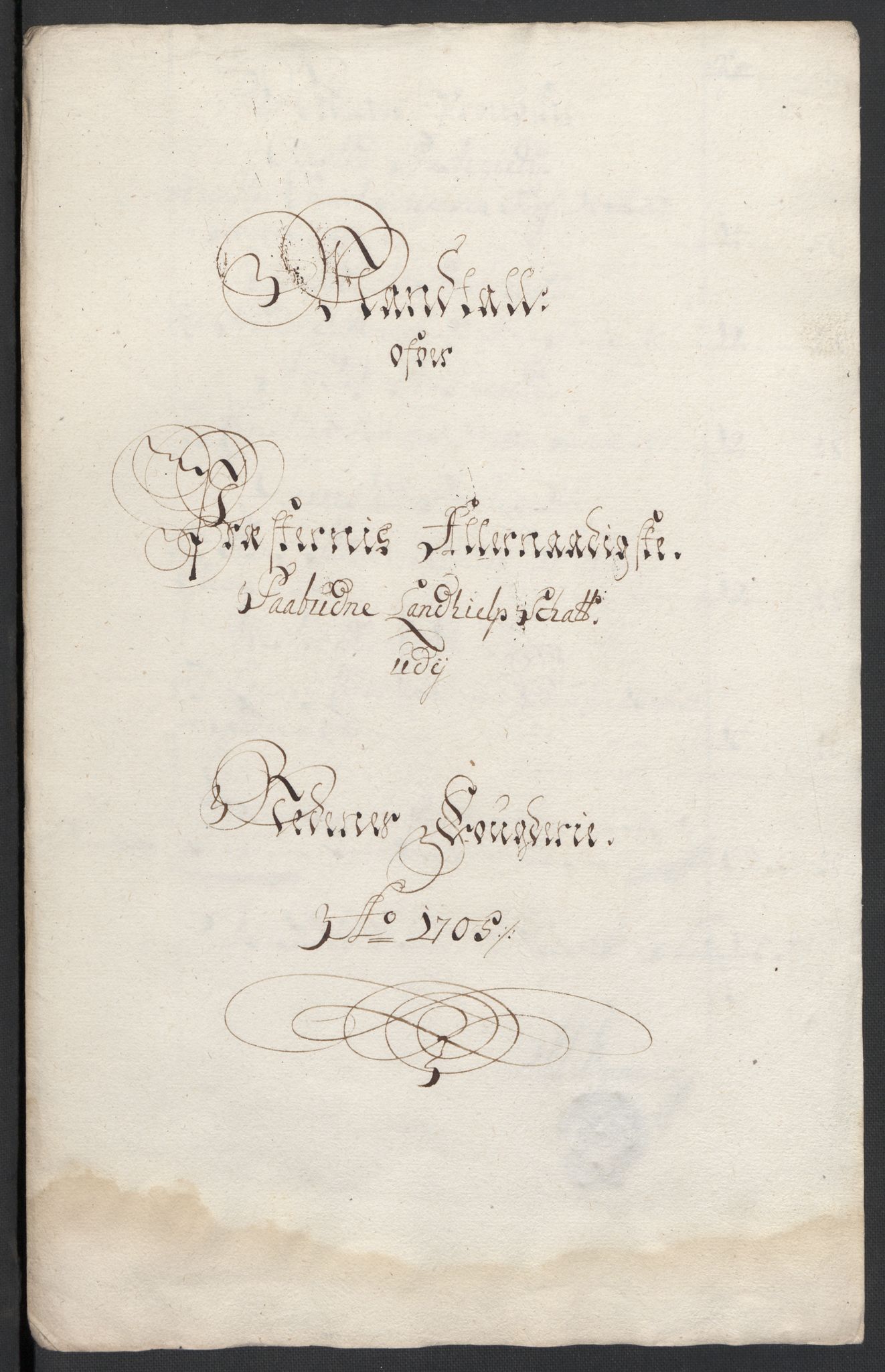 Rentekammeret inntil 1814, Reviderte regnskaper, Fogderegnskap, RA/EA-4092/R39/L2317: Fogderegnskap Nedenes, 1704-1705, p. 451