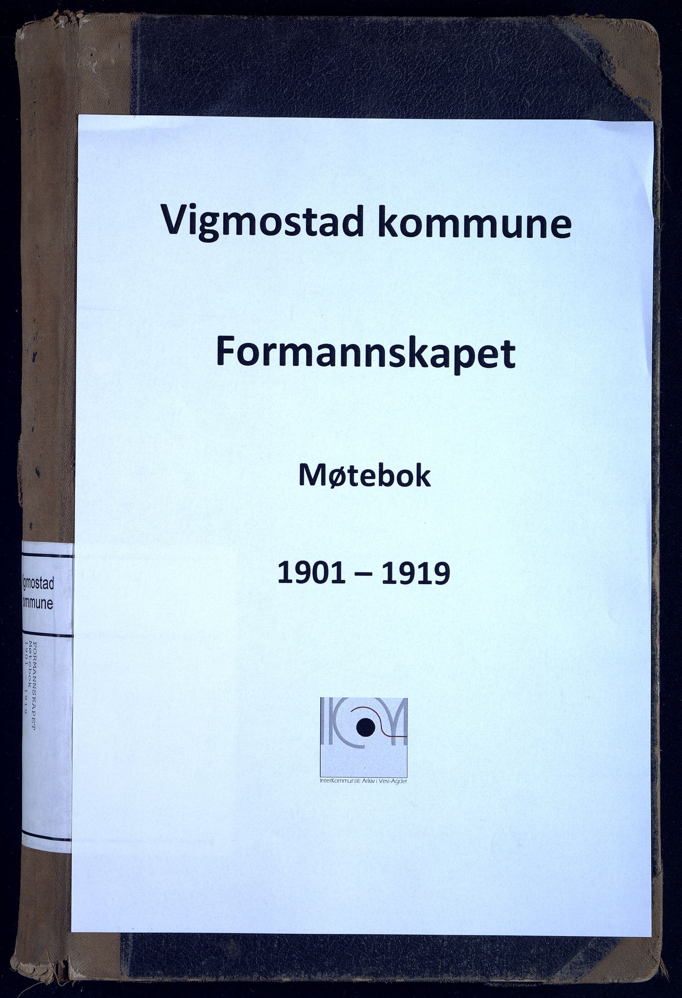 Vigmostad kommune - Formannskapet, ARKSOR/1029VI120/A/L0001: Møtebok, 1901-1919