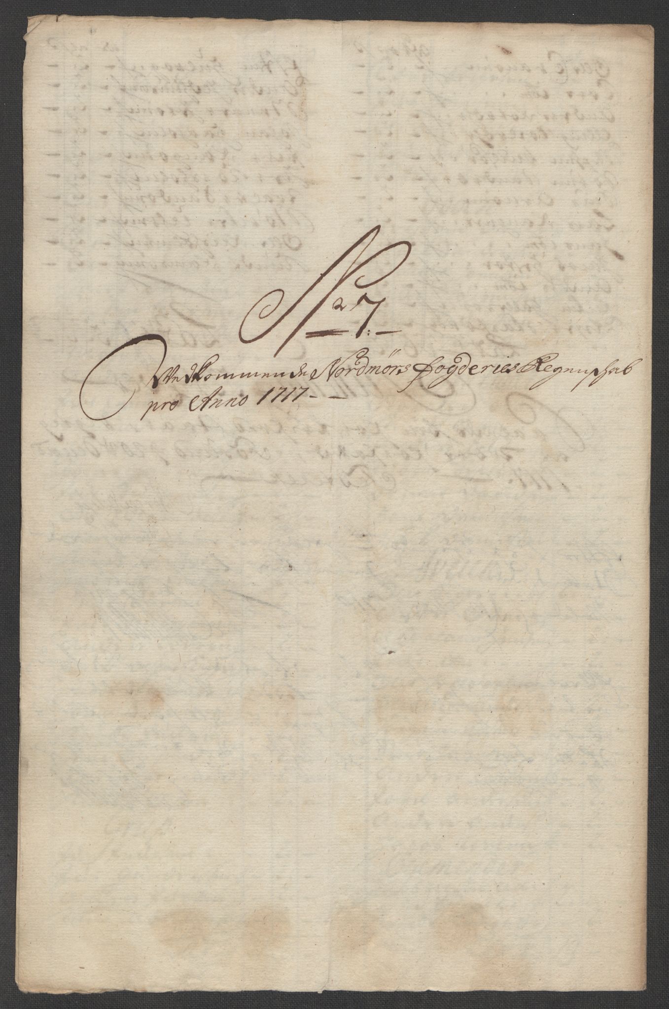 Rentekammeret inntil 1814, Reviderte regnskaper, Fogderegnskap, RA/EA-4092/R56/L3750: Fogderegnskap Nordmøre, 1717, p. 122