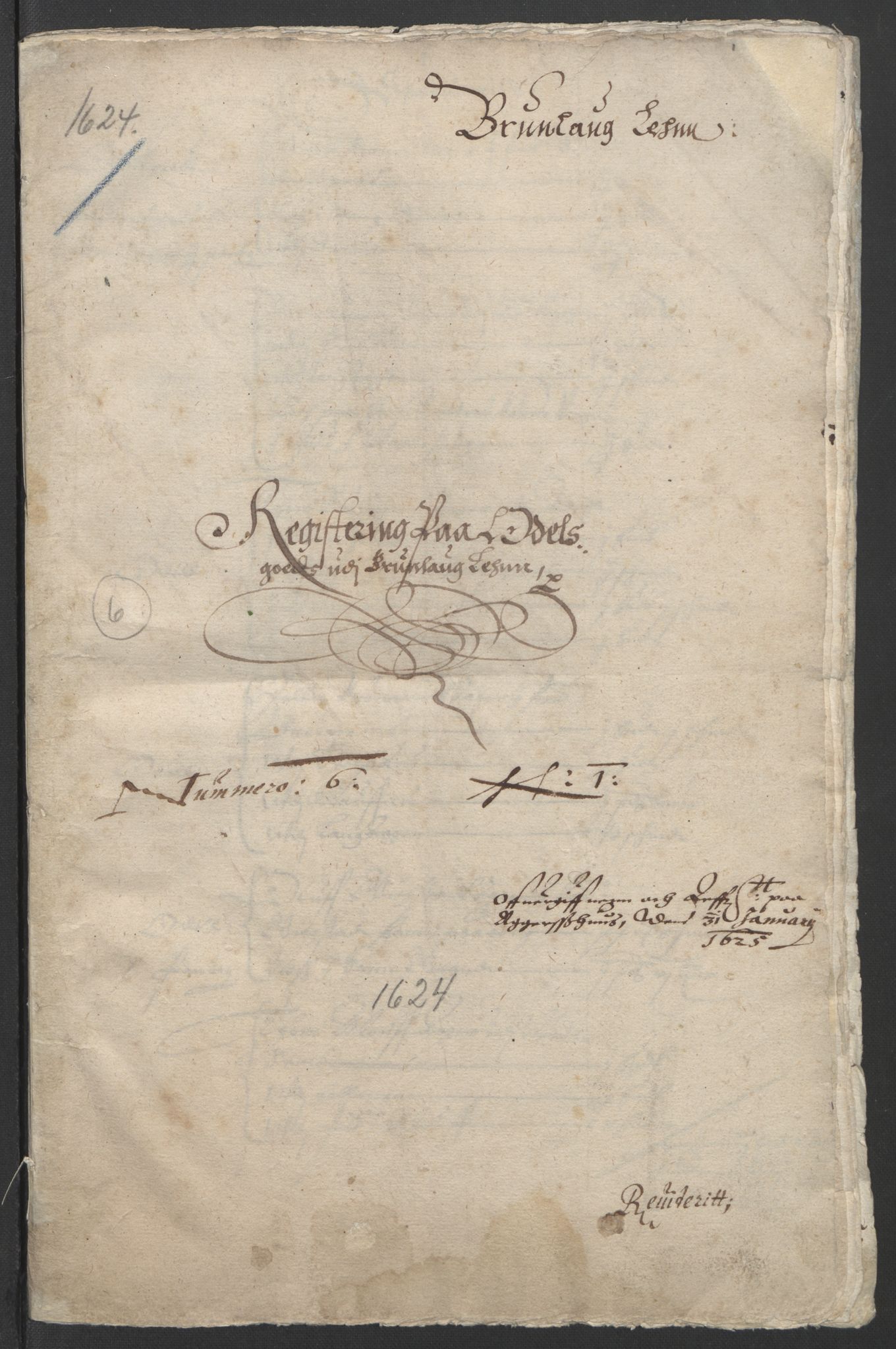 Stattholderembetet 1572-1771, RA/EA-2870/Ek/L0009/0001: Jordebøker til utlikning av rosstjeneste 1624-1626: / Odelsjordebøker for noen vikværske len, 1624-1626, p. 207