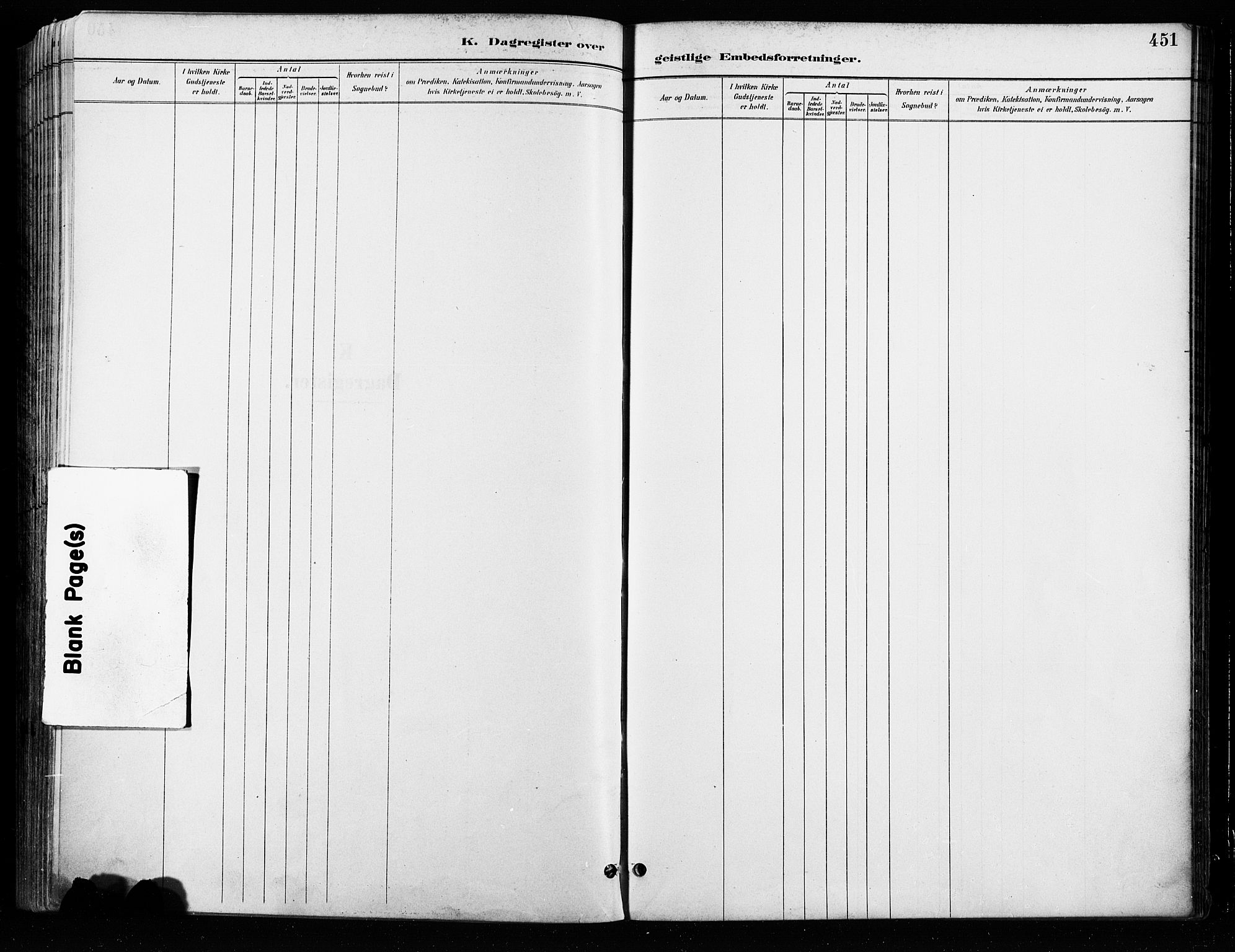 Grønland prestekontor Kirkebøker, SAO/A-10848/F/Fa/L0009: Parish register (official) no. 9, 1888-1893, p. 451