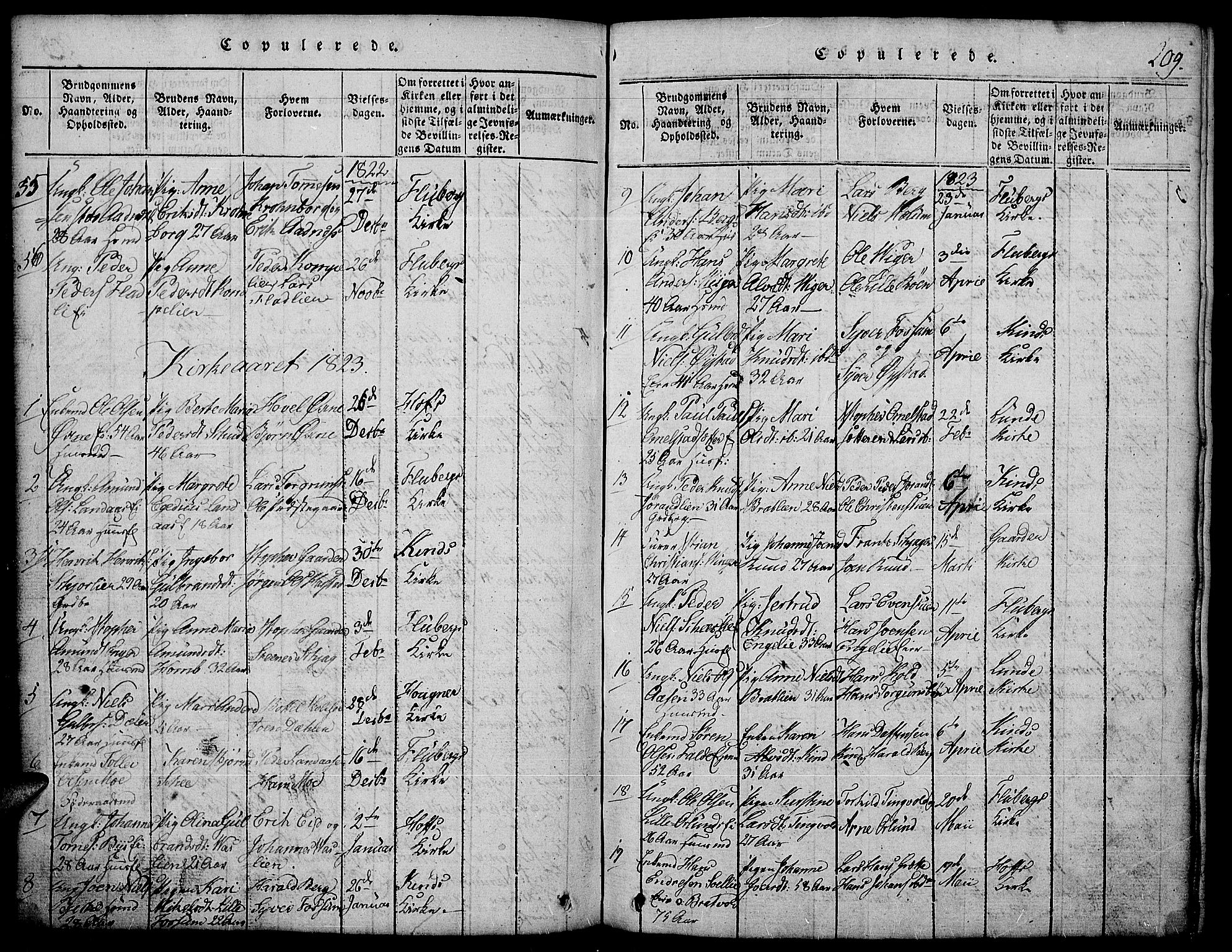 Land prestekontor, SAH/PREST-120/H/Ha/Hab/L0001: Parish register (copy) no. 1, 1814-1833, p. 209