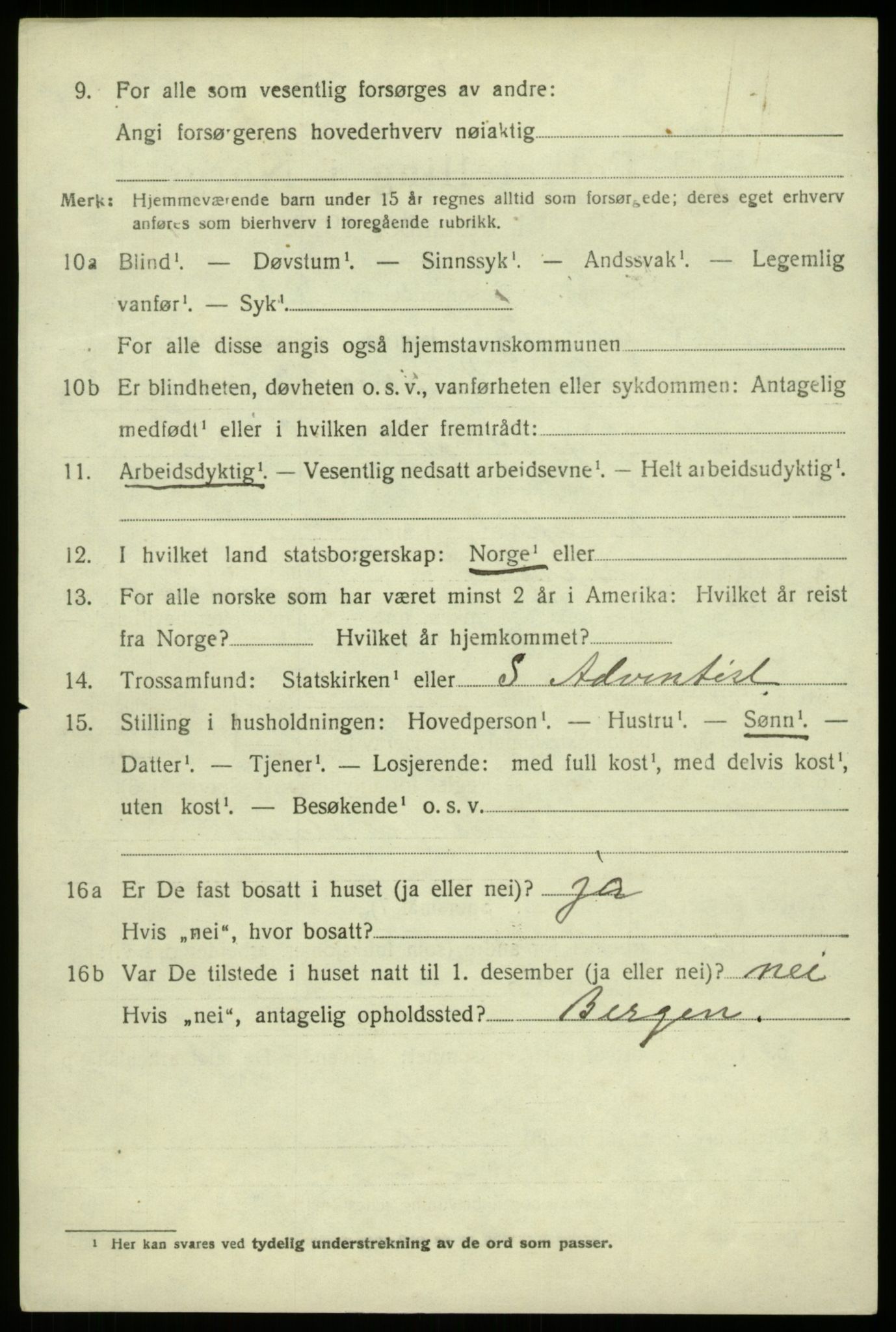 SAB, 1920 census for Laksevåg, 1920, p. 17299