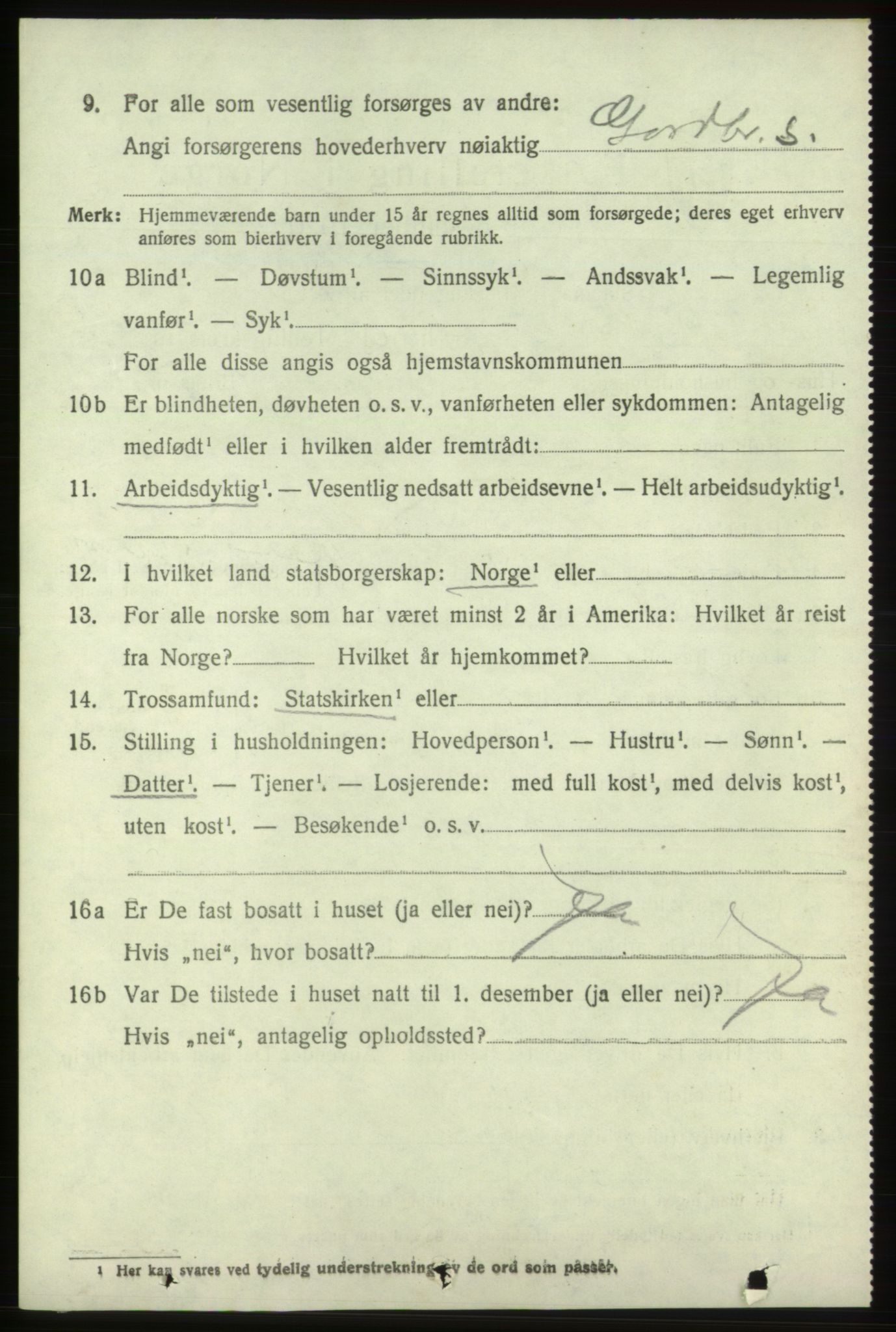 SAB, 1920 census for Skånevik, 1920, p. 4060