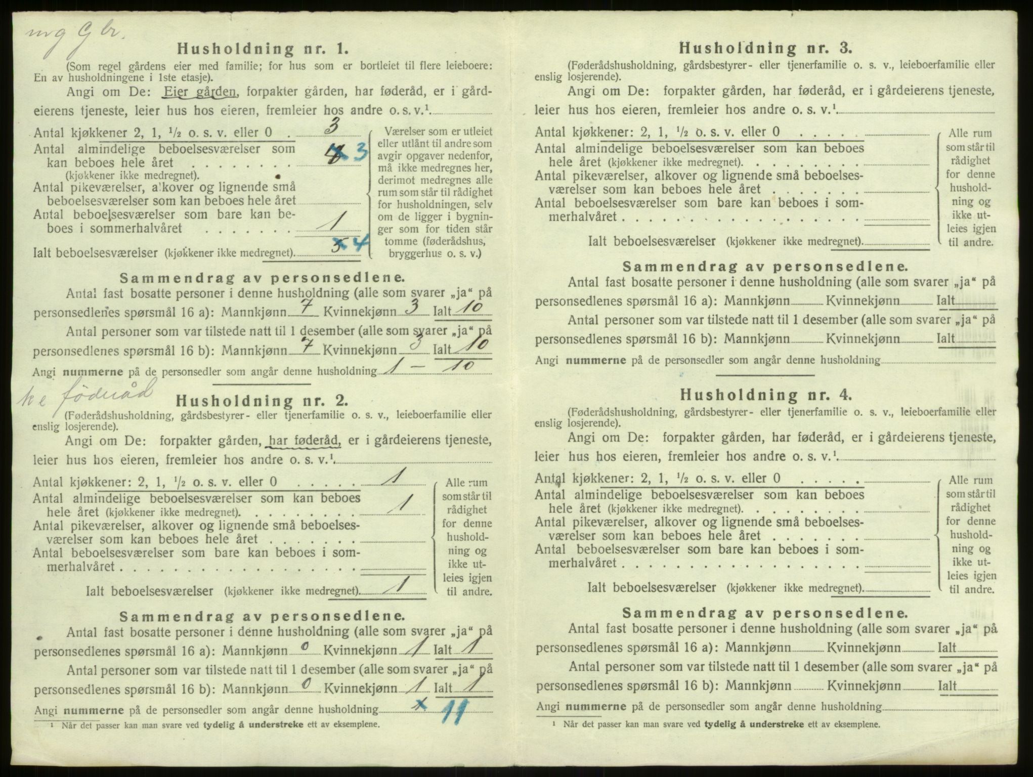 SAB, 1920 census for Alversund, 1920, p. 55