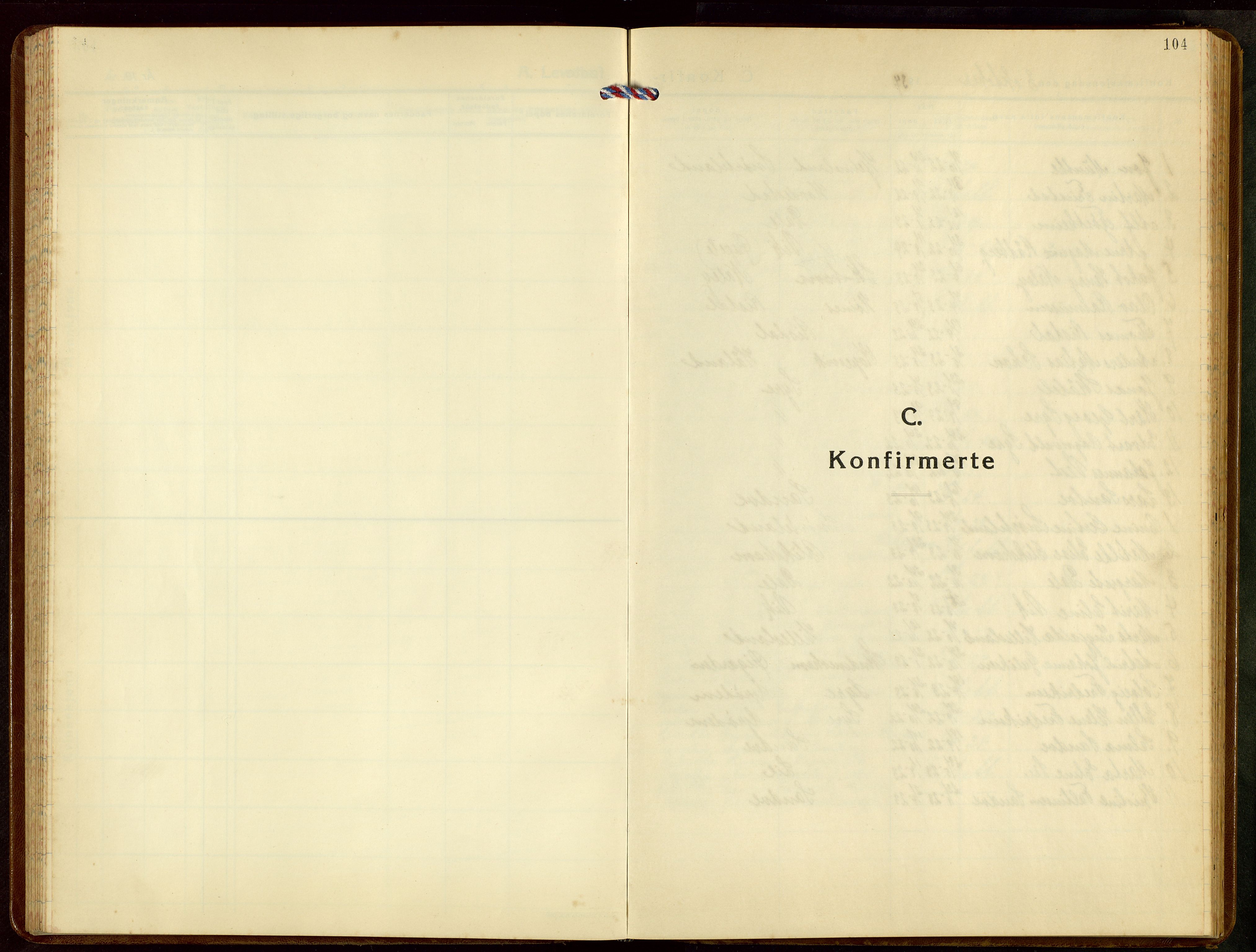 Skudenes sokneprestkontor, SAST/A -101849/H/Ha/Hab/L0013: Parish register (copy) no. B 13, 1937-1954, p. 104
