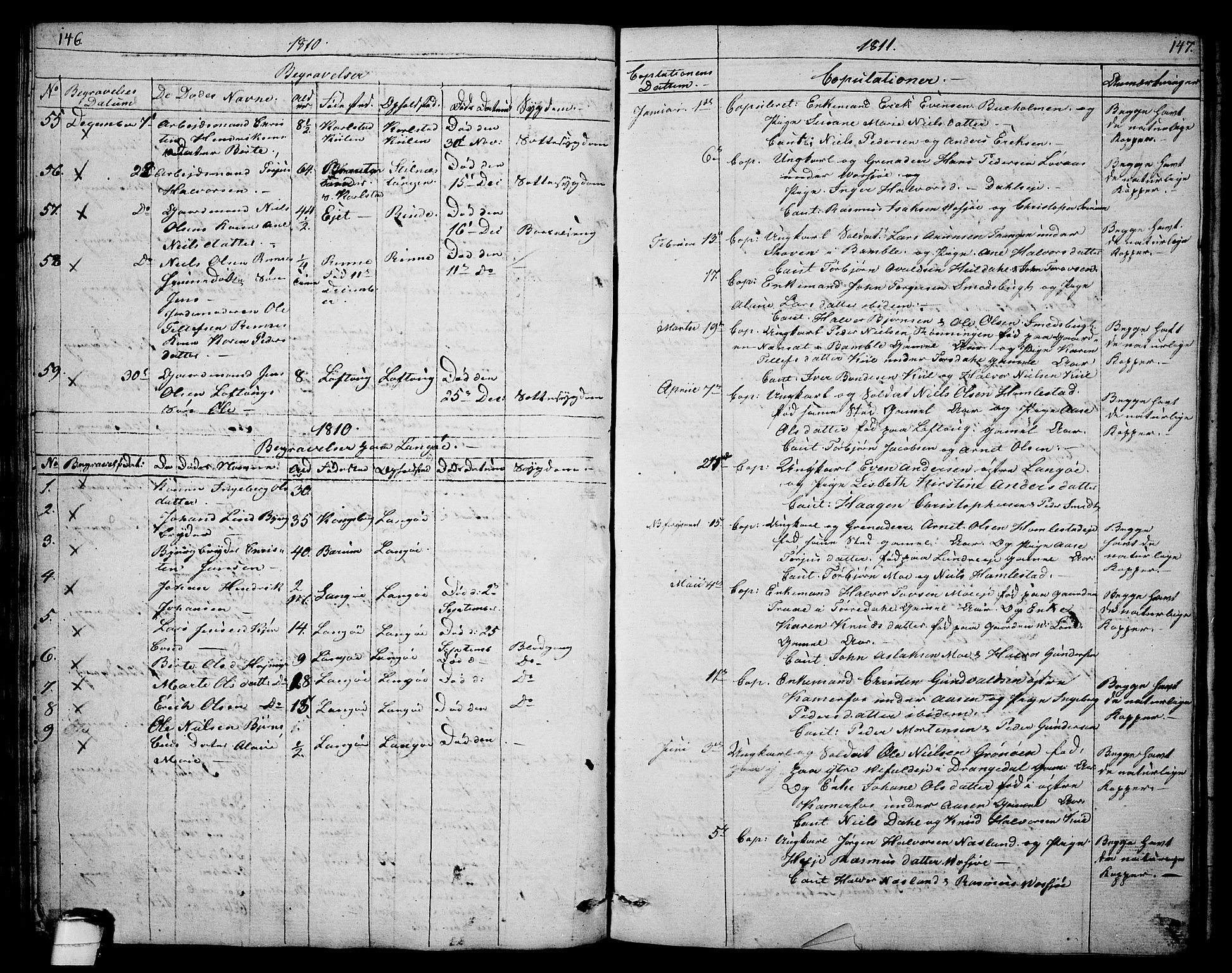 Sannidal kirkebøker, SAKO/A-296/F/Fa/L0003: Parish register (official) no. 3, 1803-1813, p. 146-147