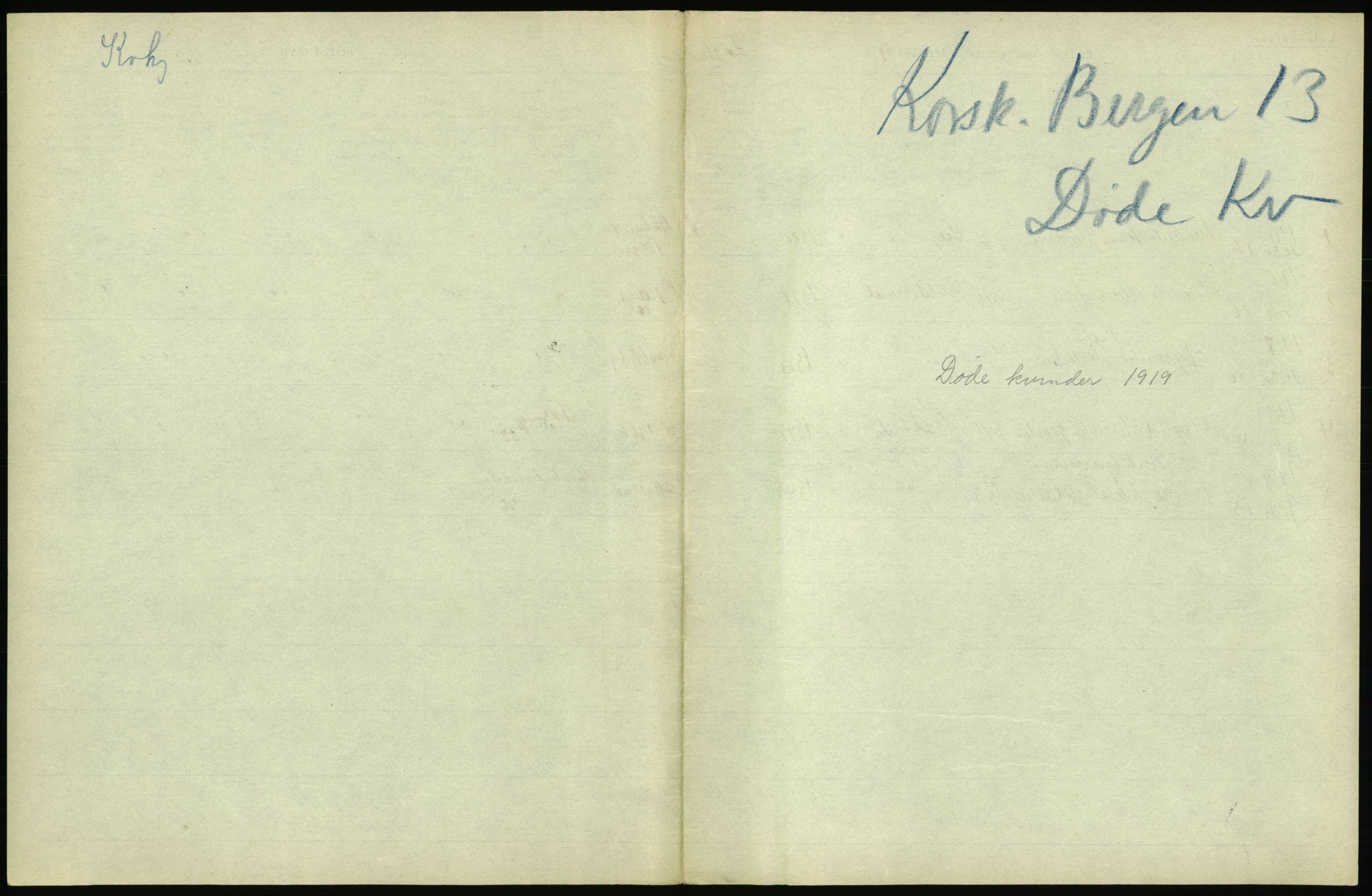 Statistisk sentralbyrå, Sosiodemografiske emner, Befolkning, AV/RA-S-2228/D/Df/Dfb/Dfbi/L0035: Bergen: Gifte, døde, dødfødte., 1919, p. 635