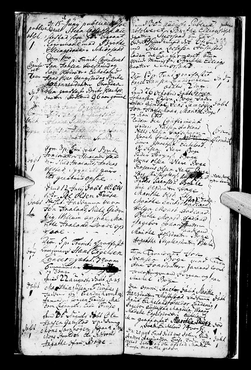Os sokneprestembete, SAB/A-99929: Parish register (official) no. A 7, 1723-1760, p. 33