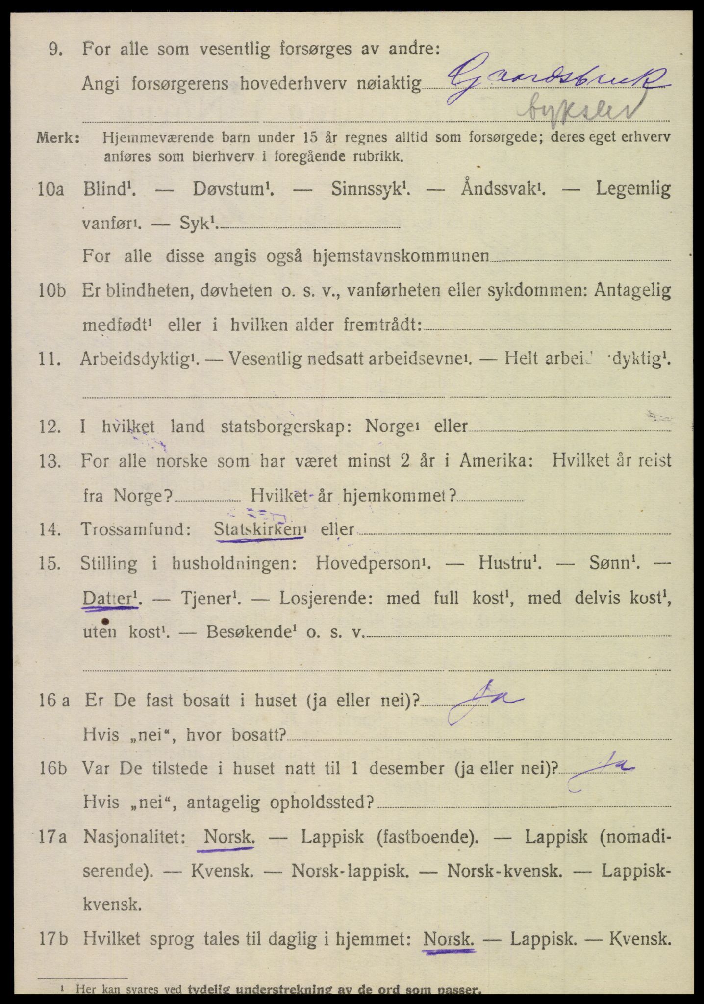 SAT, 1920 census for Hattfjelldal, 1920, p. 1259