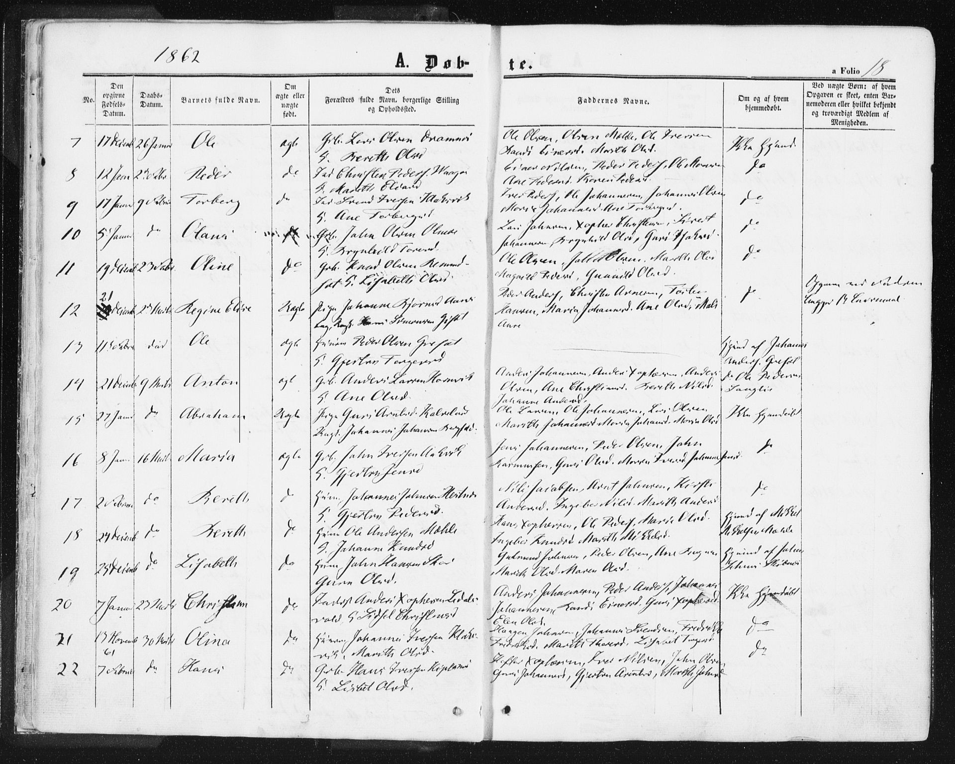 Ministerialprotokoller, klokkerbøker og fødselsregistre - Møre og Romsdal, AV/SAT-A-1454/578/L0905: Parish register (official) no. 578A04, 1859-1877, p. 18