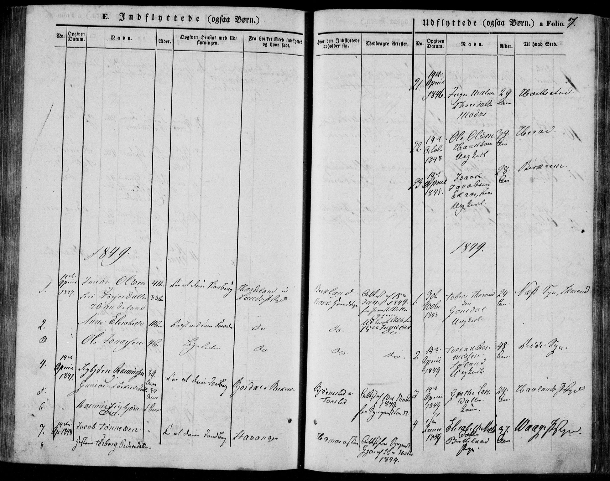 Bakke sokneprestkontor, AV/SAK-1111-0002/F/Fa/Faa/L0005: Parish register (official) no. A 5, 1847-1855, p. 7