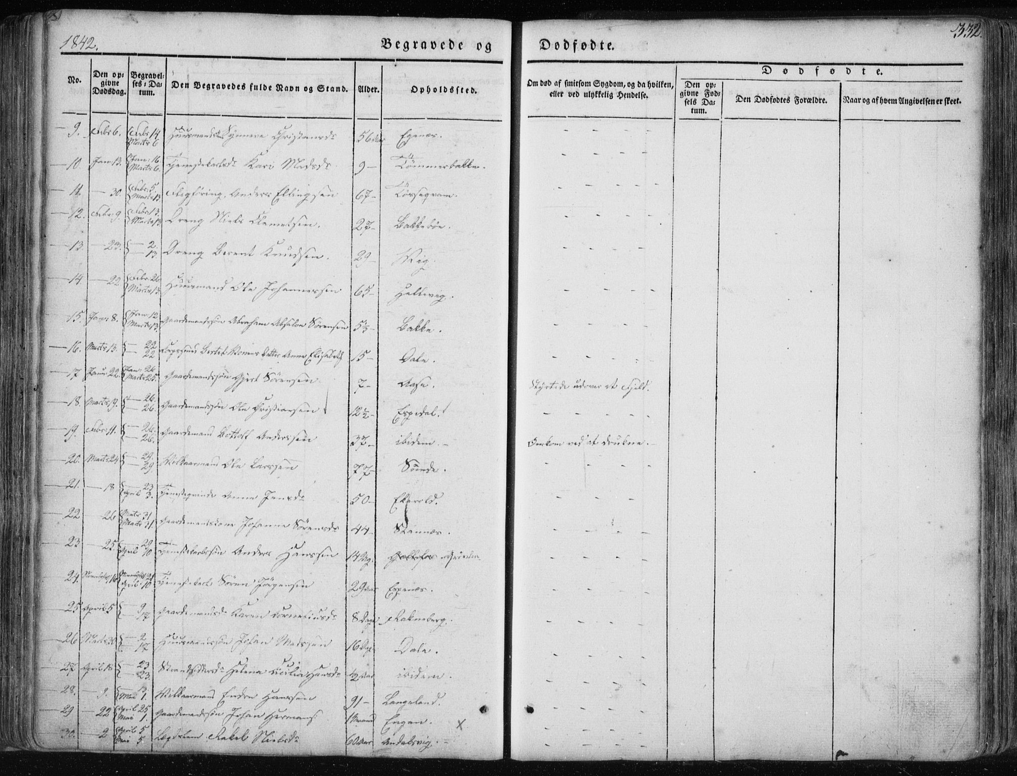 Fjaler sokneprestembete, AV/SAB-A-79801/H/Haa/Haaa/L0006: Parish register (official) no. A 6, 1835-1884, p. 332