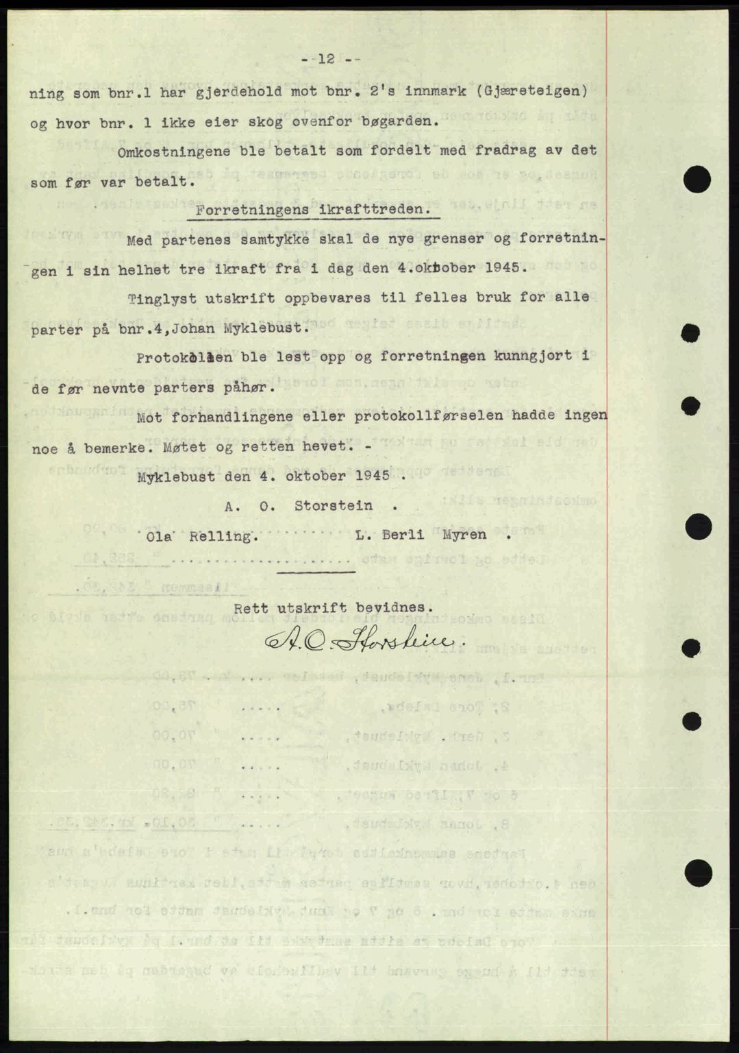 Nordre Sunnmøre sorenskriveri, AV/SAT-A-0006/1/2/2C/2Ca: Mortgage book no. A20b, 1946-1946, Diary no: : 236/1946