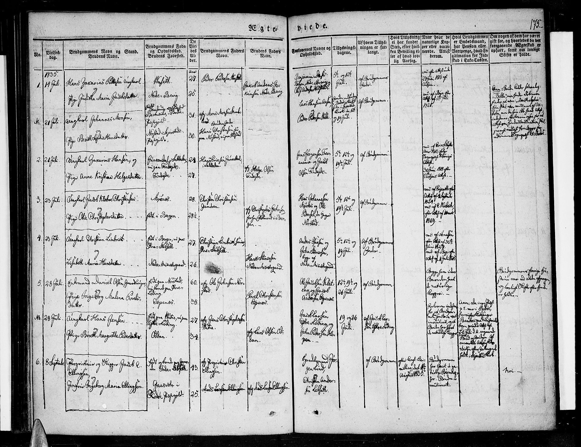 Ministerialprotokoller, klokkerbøker og fødselsregistre - Nordland, AV/SAT-A-1459/852/L0737: Parish register (official) no. 852A07, 1833-1849, p. 175