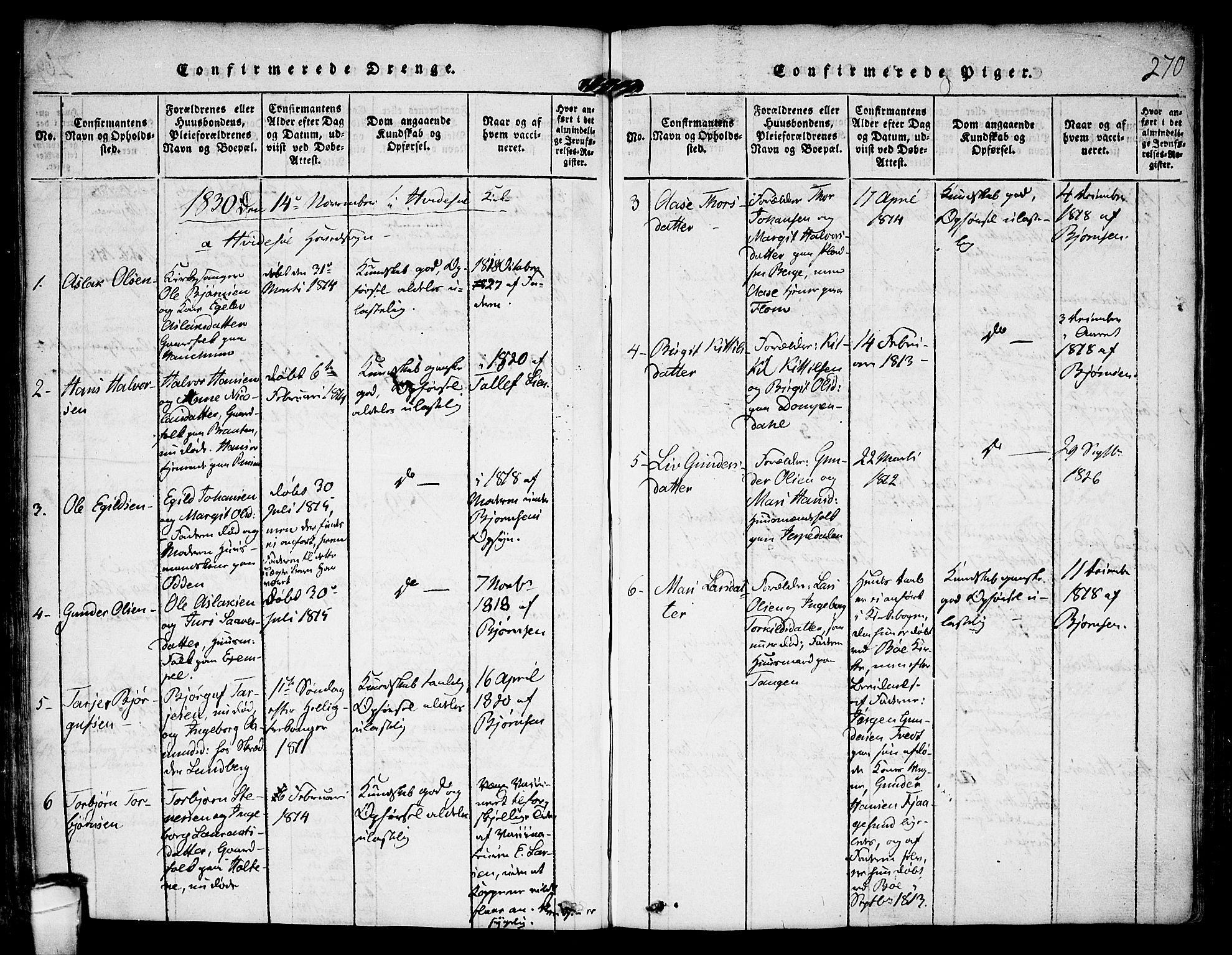 Kviteseid kirkebøker, SAKO/A-276/F/Fa/L0005: Parish register (official) no. I 5, 1815-1836, p. 270