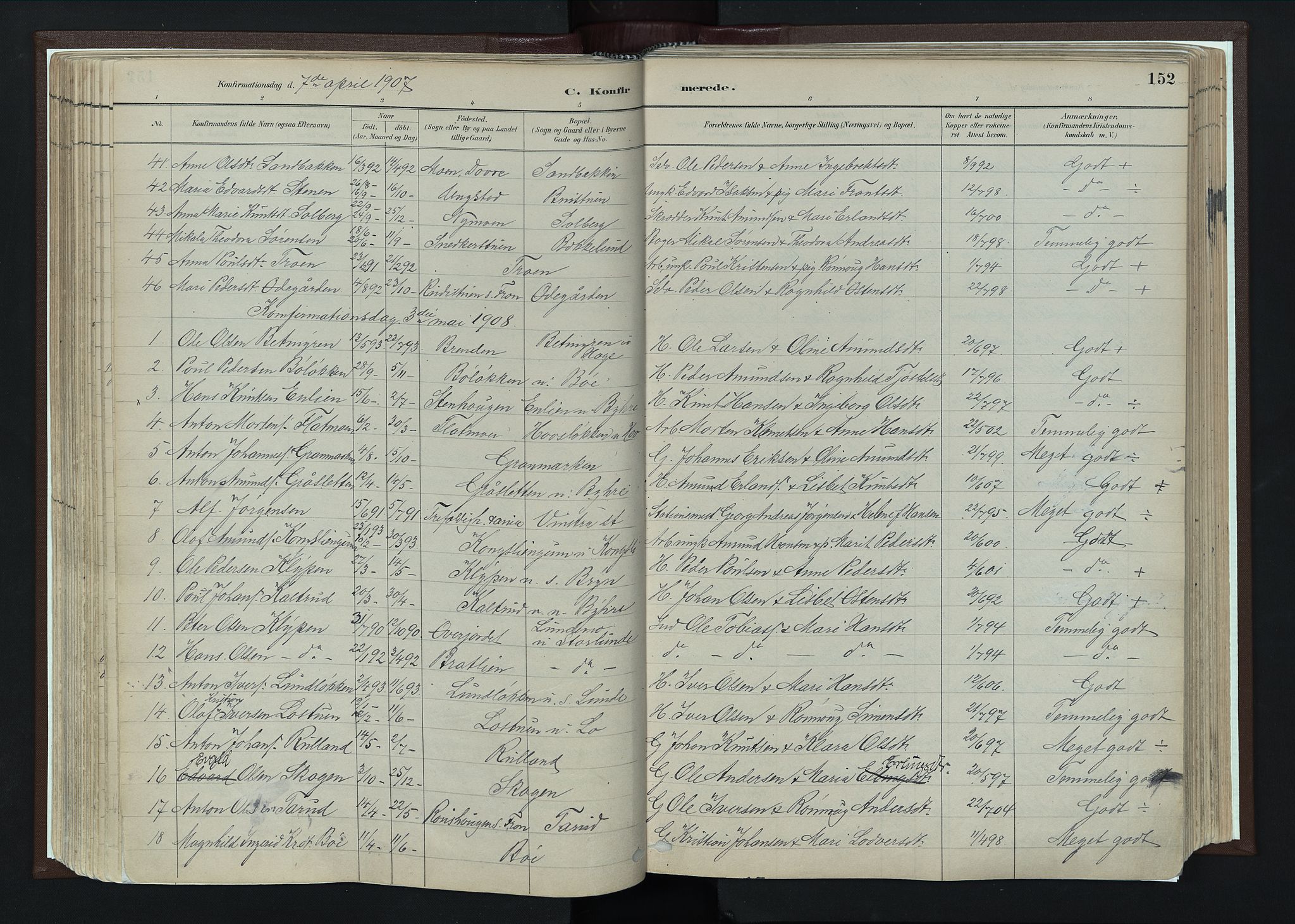 Nord-Fron prestekontor, AV/SAH-PREST-080/H/Ha/Haa/L0004: Parish register (official) no. 4, 1884-1914, p. 152