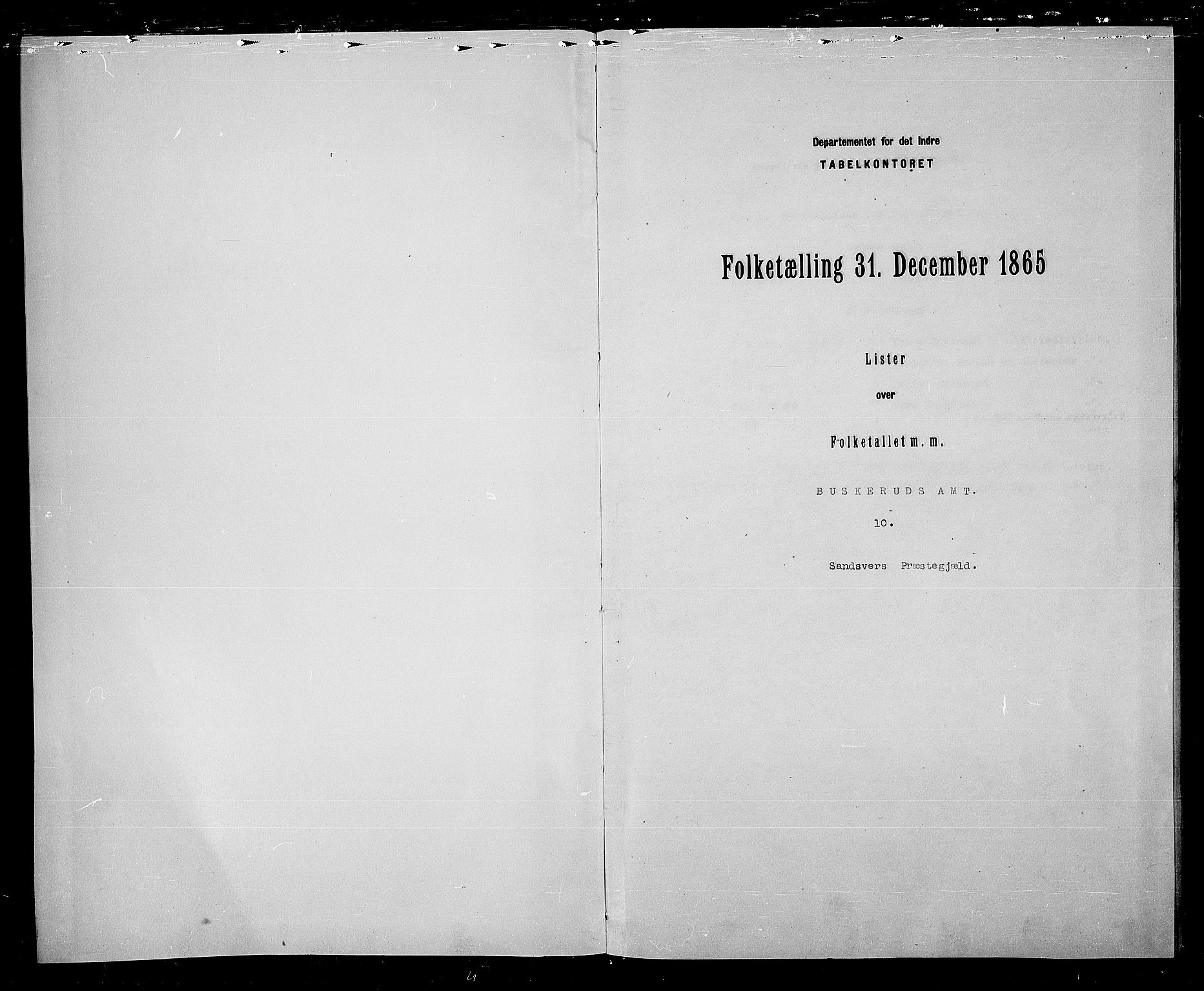 RA, 1865 census for Sandsvær, 1865, p. 3