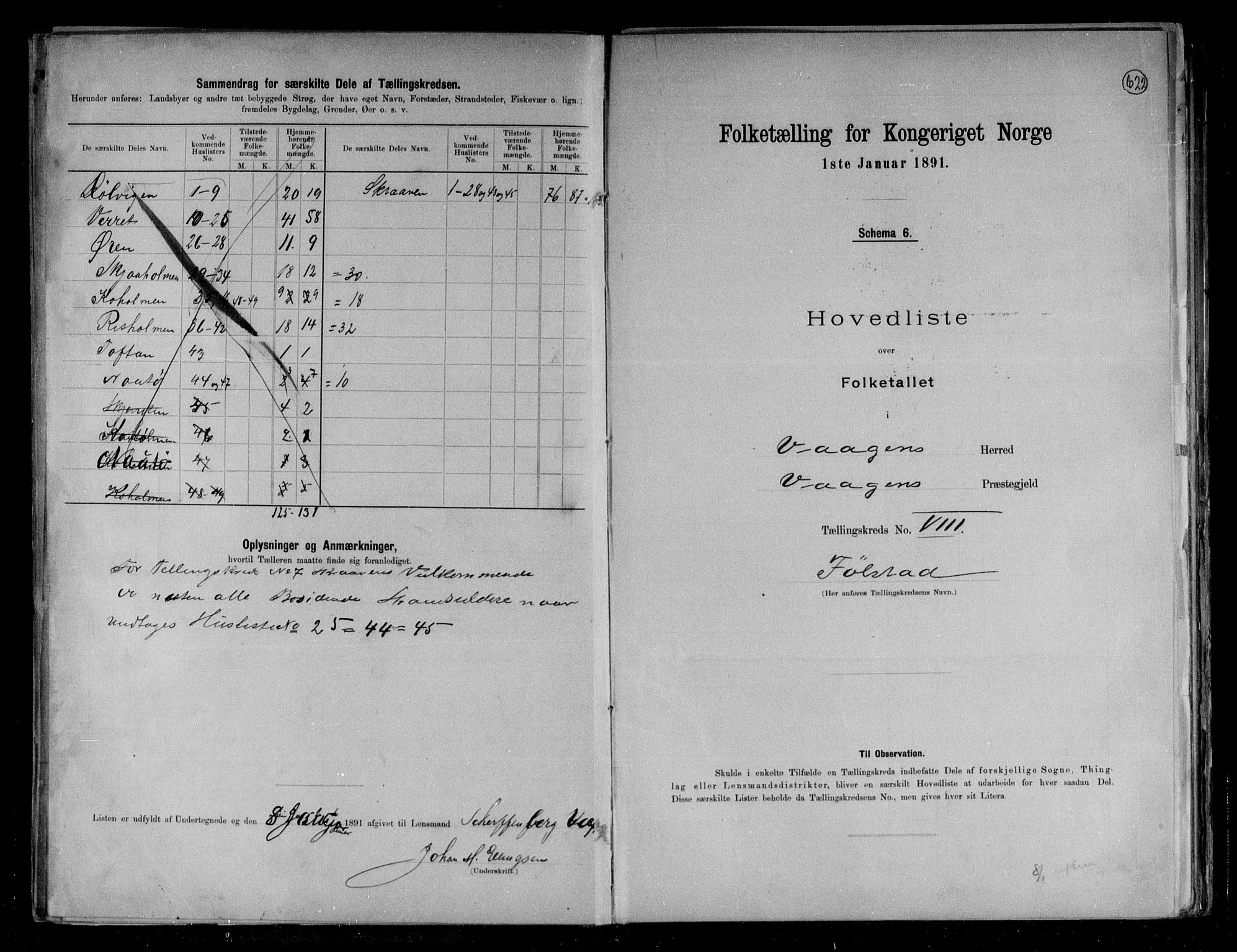 RA, 1891 census for 1865 Vågan, 1891, p. 24