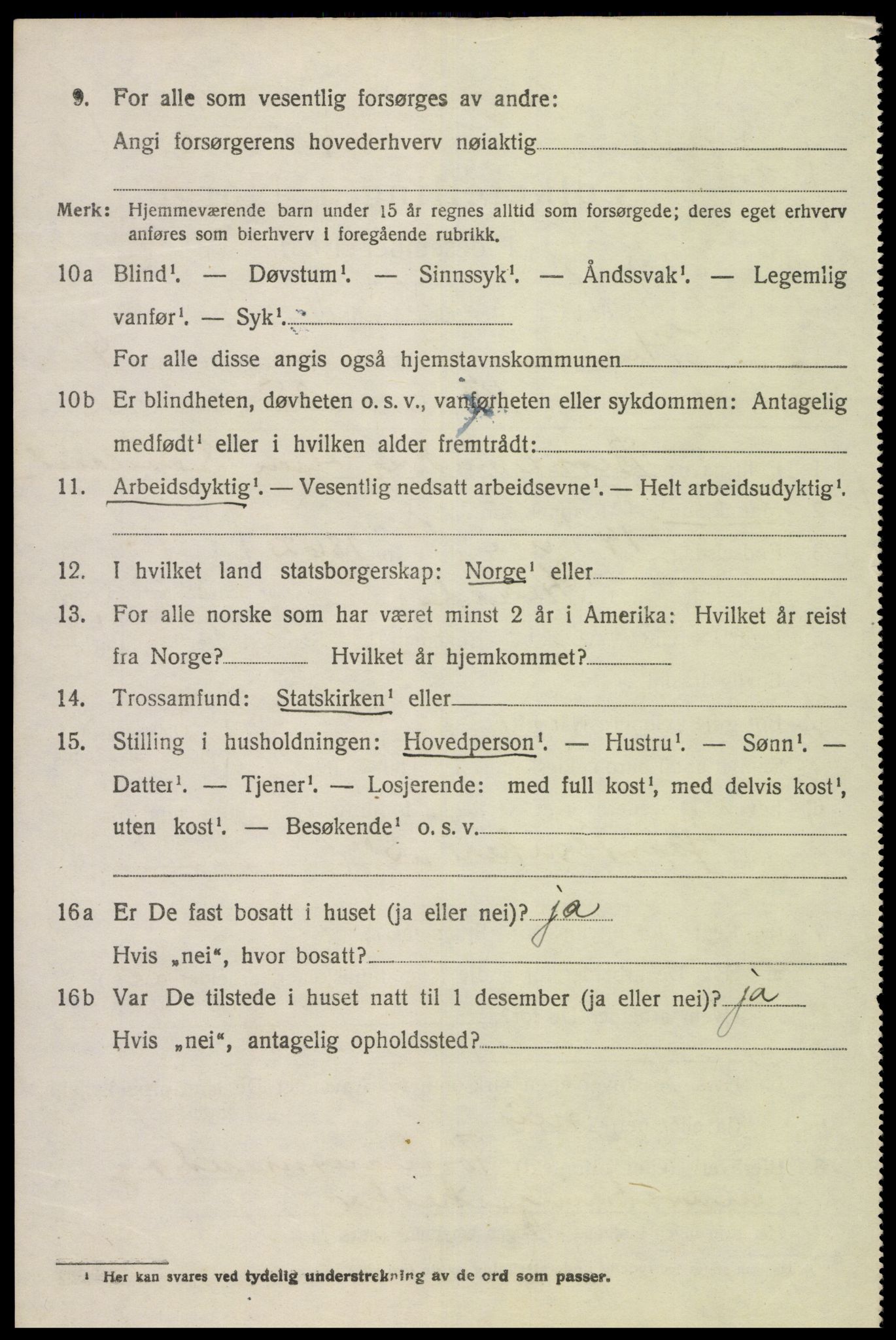 SAK, 1920 census for Herad, 1920, p. 2191