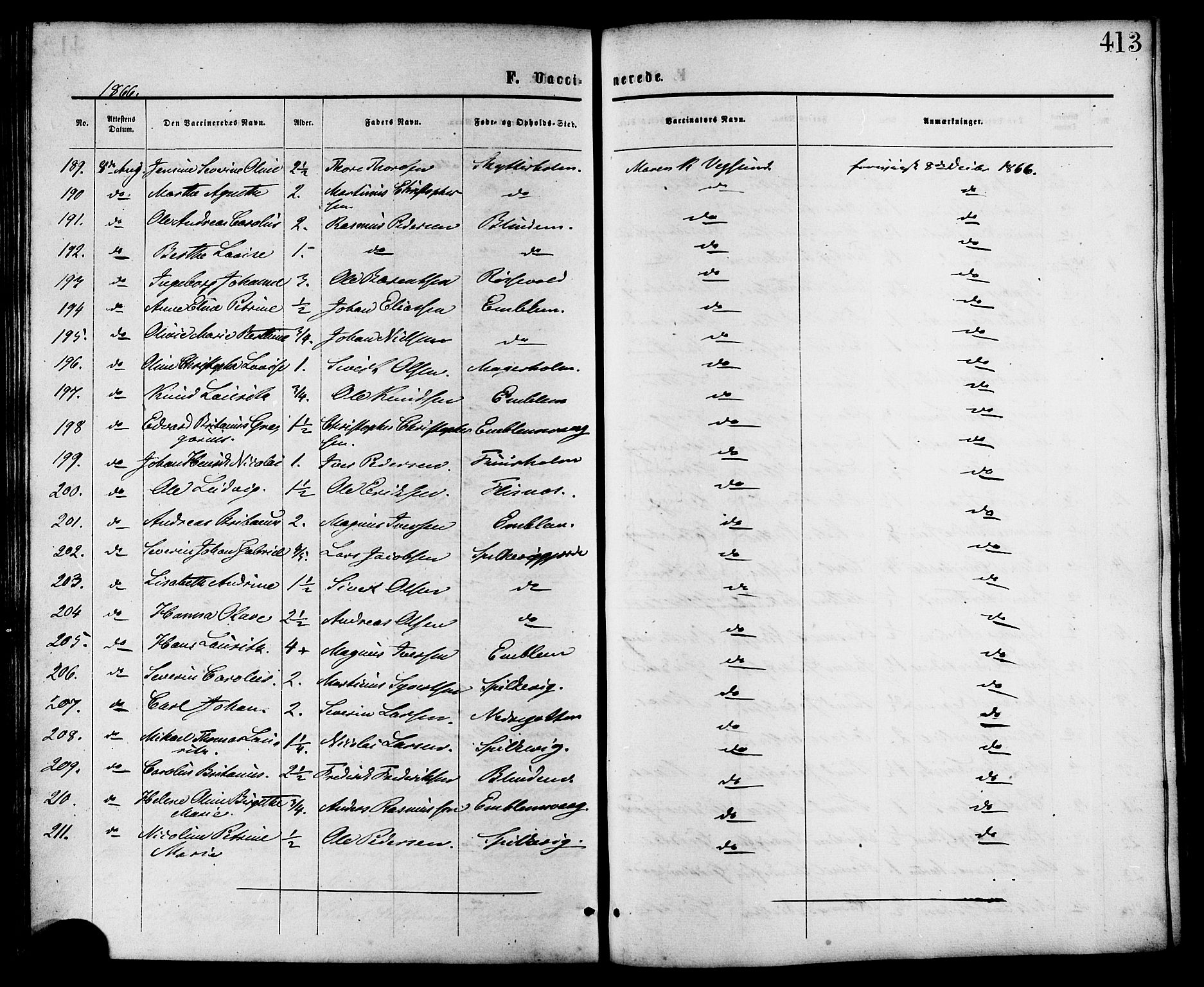 Ministerialprotokoller, klokkerbøker og fødselsregistre - Møre og Romsdal, AV/SAT-A-1454/528/L0399: Parish register (official) no. 528A10, 1864-1879, p. 413