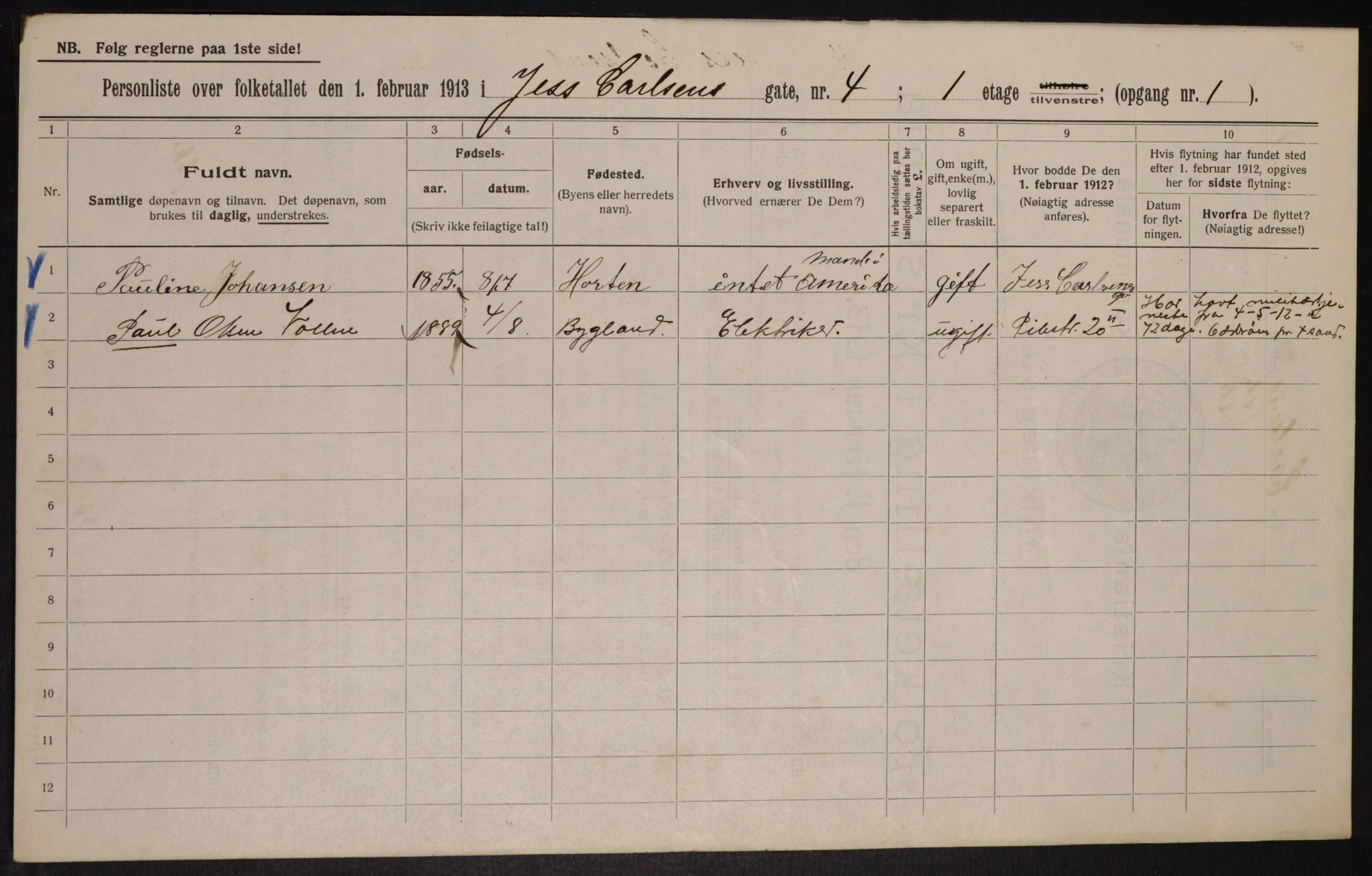 OBA, Municipal Census 1913 for Kristiania, 1913, p. 46769