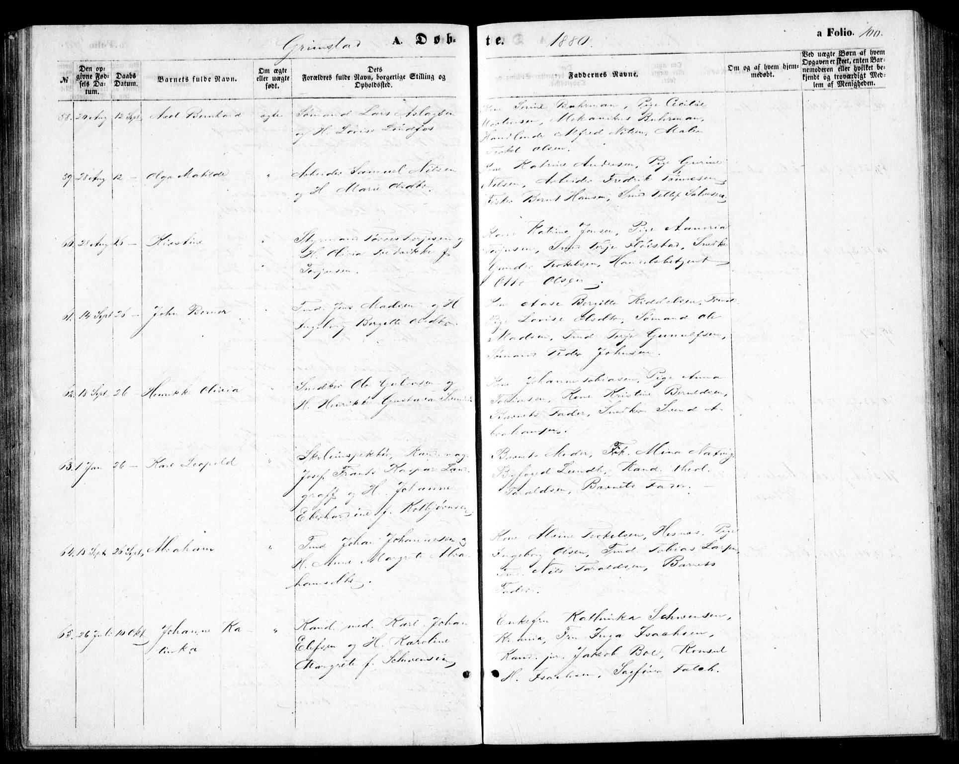 Fjære sokneprestkontor, AV/SAK-1111-0011/F/Fb/L0009: Parish register (copy) no. B 9, 1867-1870, p. 100