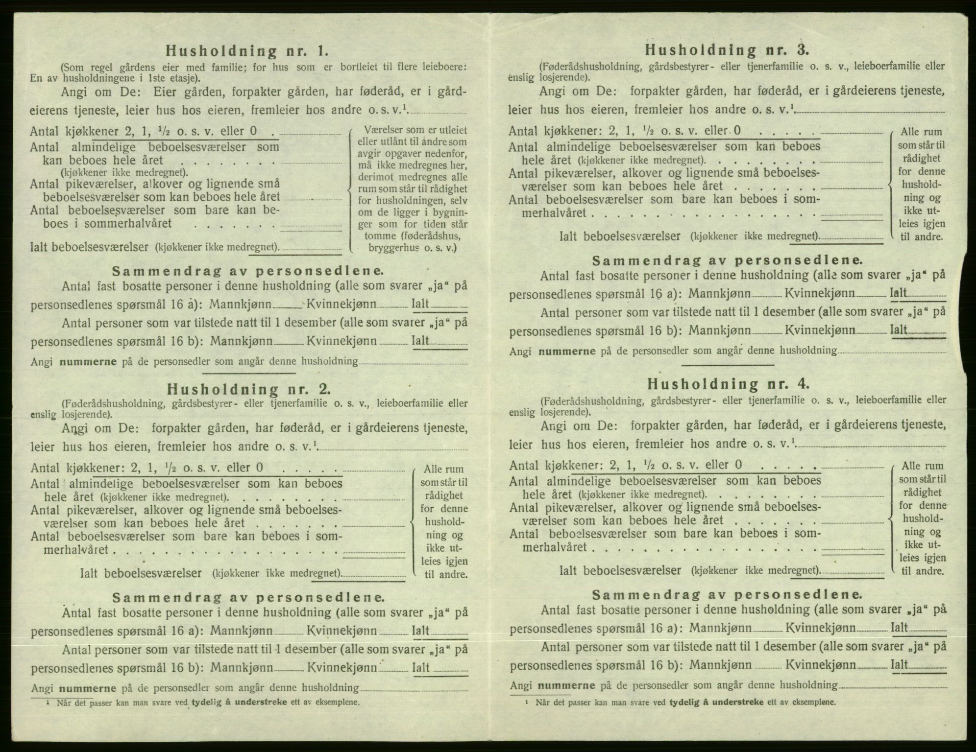 SAB, 1920 census for Voss, 1920, p. 2322