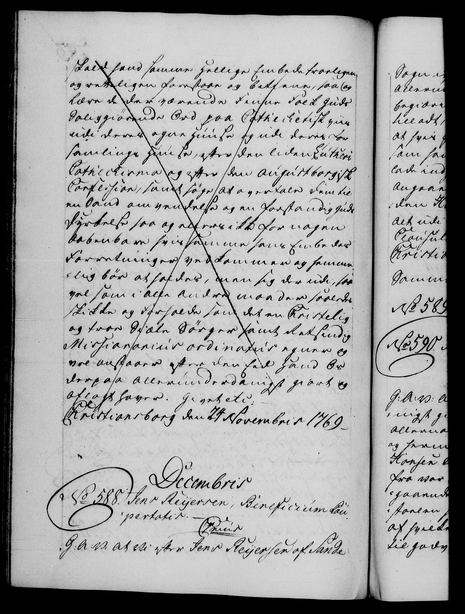 Danske Kanselli 1572-1799, AV/RA-EA-3023/F/Fc/Fca/Fcaa/L0044: Norske registre, 1769-1771, p. 283b