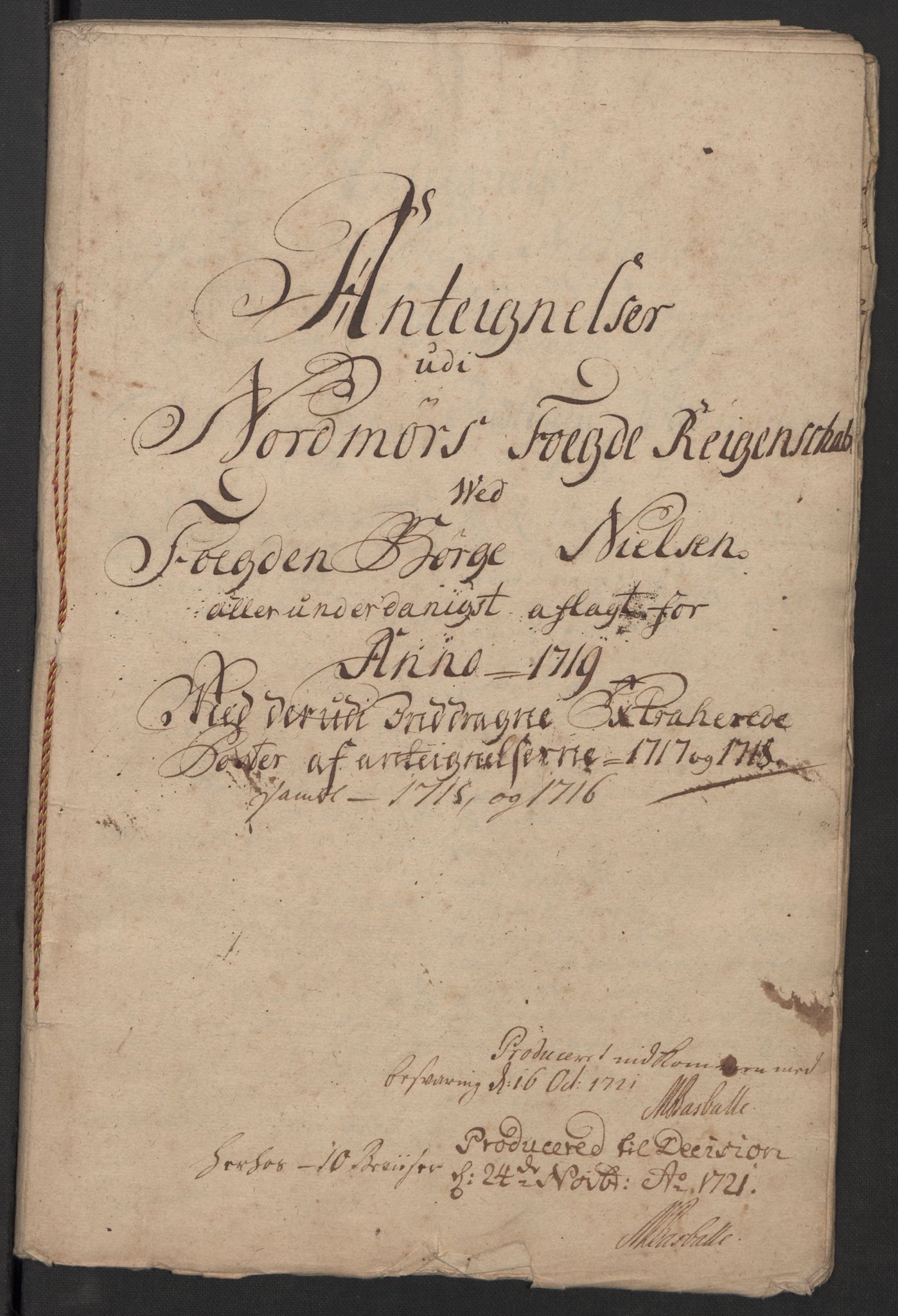 Rentekammeret inntil 1814, Reviderte regnskaper, Fogderegnskap, RA/EA-4092/R56/L3752: Fogderegnskap Nordmøre, 1719, p. 277