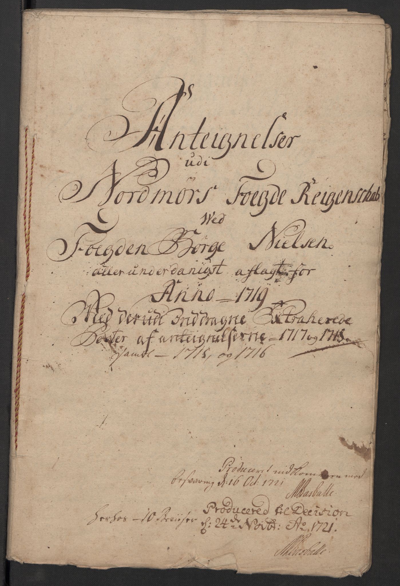 Rentekammeret inntil 1814, Reviderte regnskaper, Fogderegnskap, AV/RA-EA-4092/R56/L3752: Fogderegnskap Nordmøre, 1719, p. 277