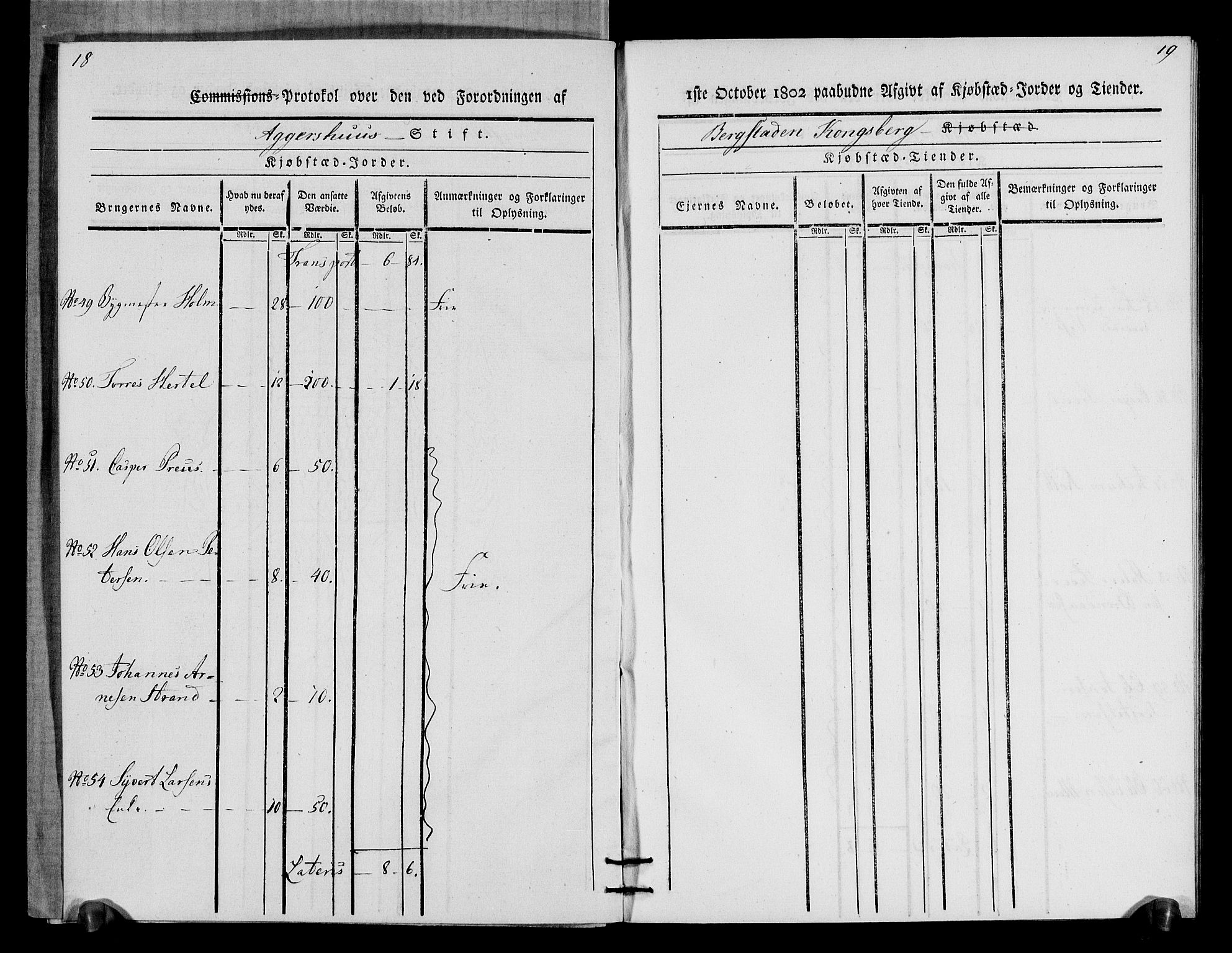 Rentekammeret inntil 1814, Realistisk ordnet avdeling, AV/RA-EA-4070/N/Ne/Nea/L0057b: Numedal og Sandsvær fogderi. Oppebørselsregister for Kongsberg bergstad, 1803-1804, p. 11