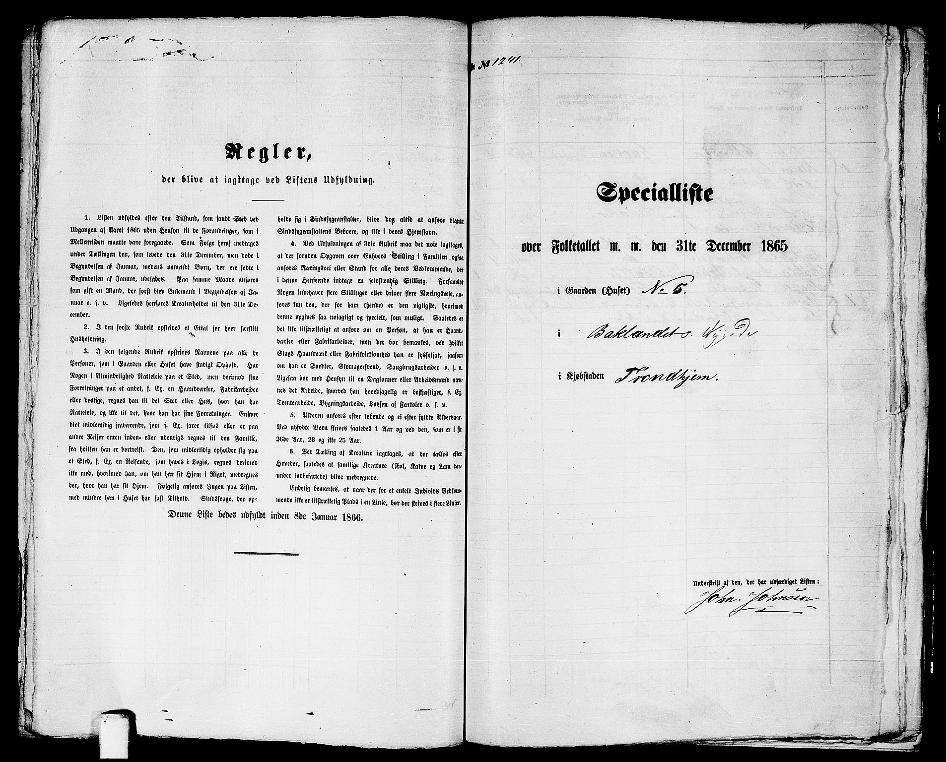 RA, 1865 census for Trondheim, 1865, p. 2578