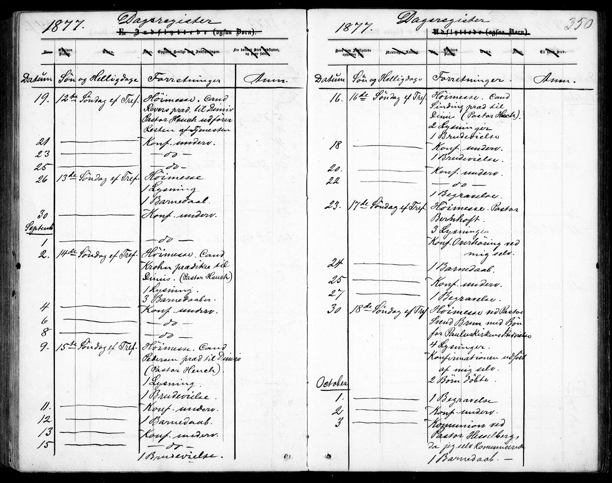 Garnisonsmenigheten Kirkebøker, SAO/A-10846/F/Fa/L0011: Parish register (official) no. 11, 1870-1880, p. 350
