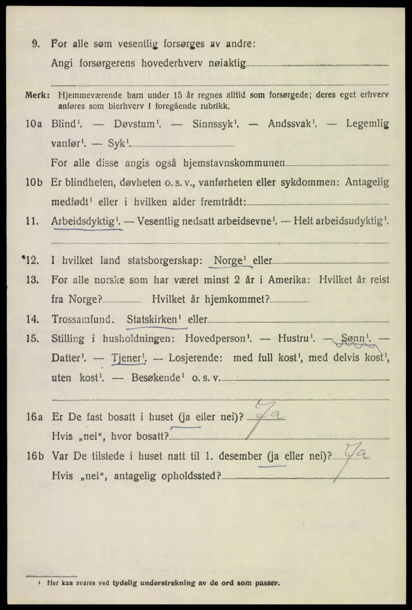 SAH, 1920 census for Vinger, 1920, p. 6975