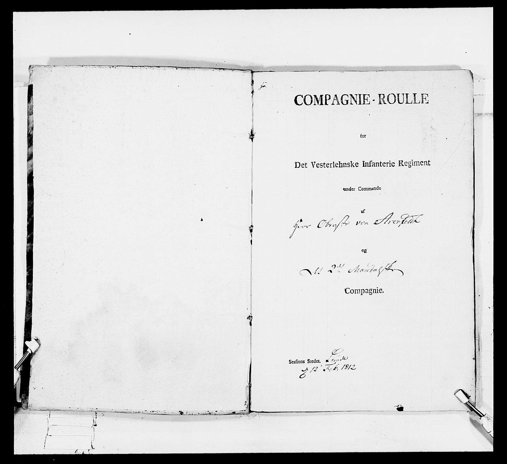 Generalitets- og kommissariatskollegiet, Det kongelige norske kommissariatskollegium, AV/RA-EA-5420/E/Eh/L0113: Vesterlenske nasjonale infanteriregiment, 1812, p. 216