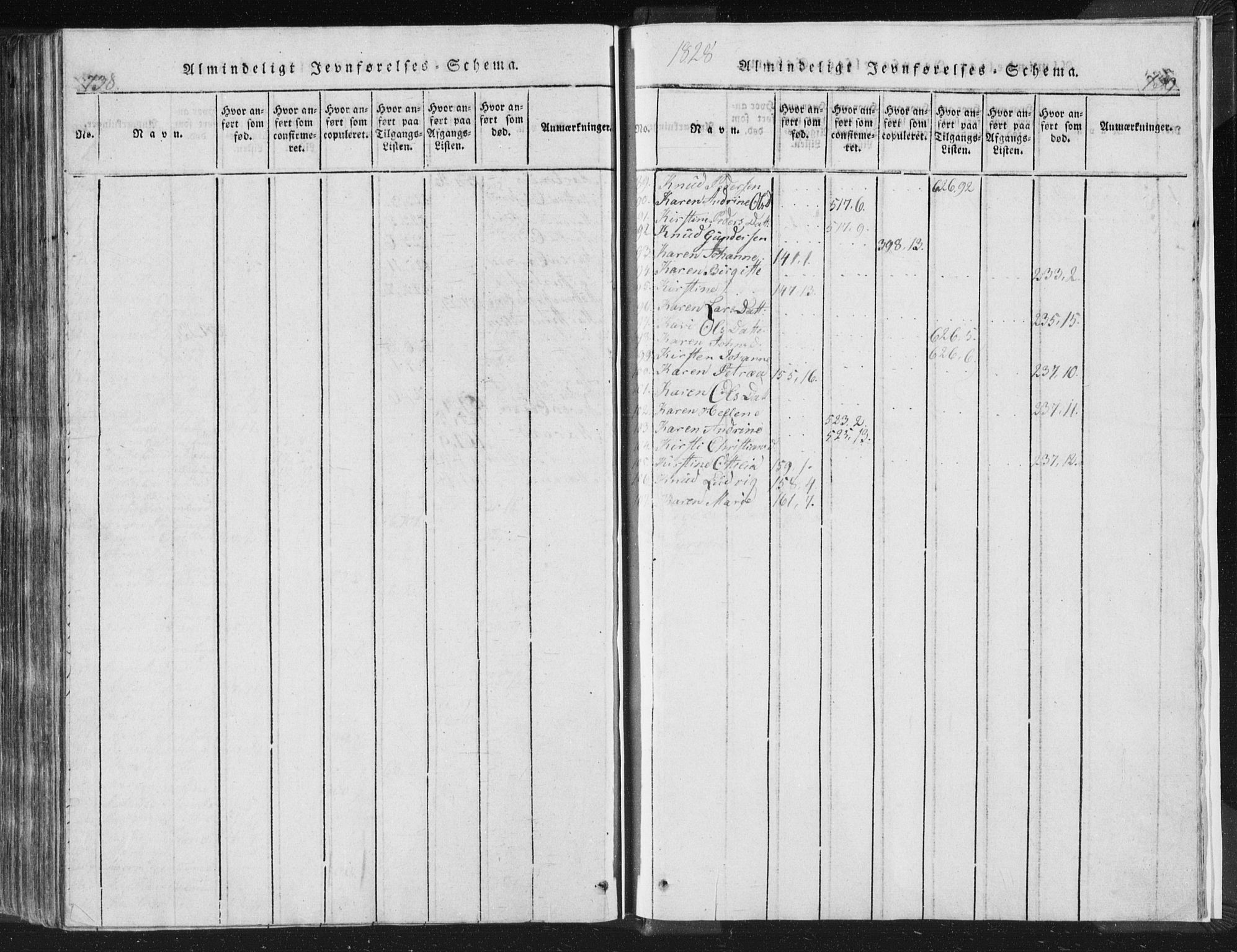 Strømsø kirkebøker, AV/SAKO-A-246/F/Fb/L0004: Parish register (official) no. II 4, 1814-1843, p. 738-739