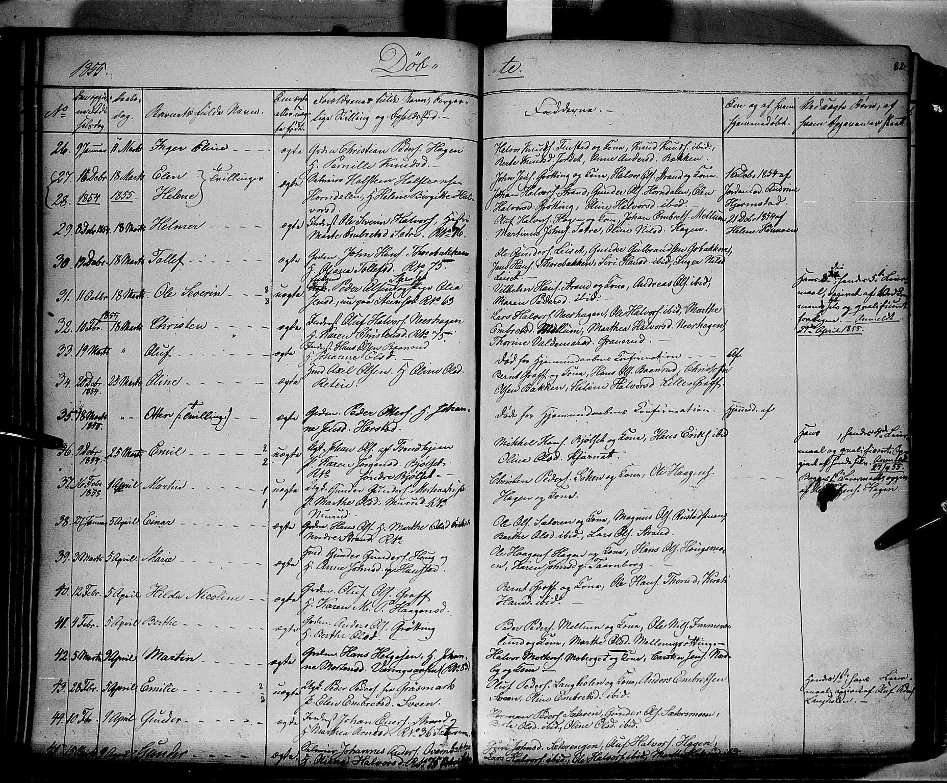 Elverum prestekontor, AV/SAH-PREST-044/H/Ha/Haa/L0009: Parish register (official) no. 9, 1843-1856, p. 82