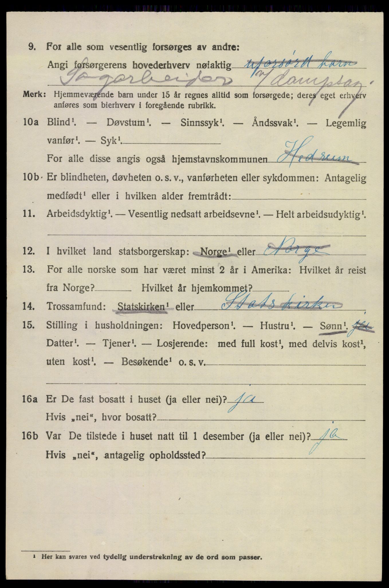 SAKO, 1920 census for Hedrum, 1920, p. 2308