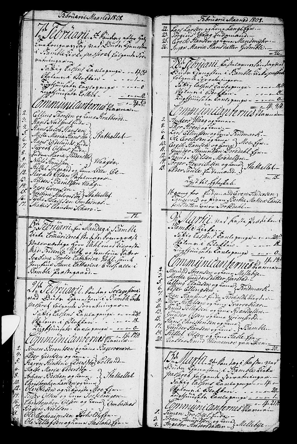 Bamble kirkebøker, AV/SAKO-A-253/G/Ga/L0004: Parish register (copy) no. I 4, 1808-1814